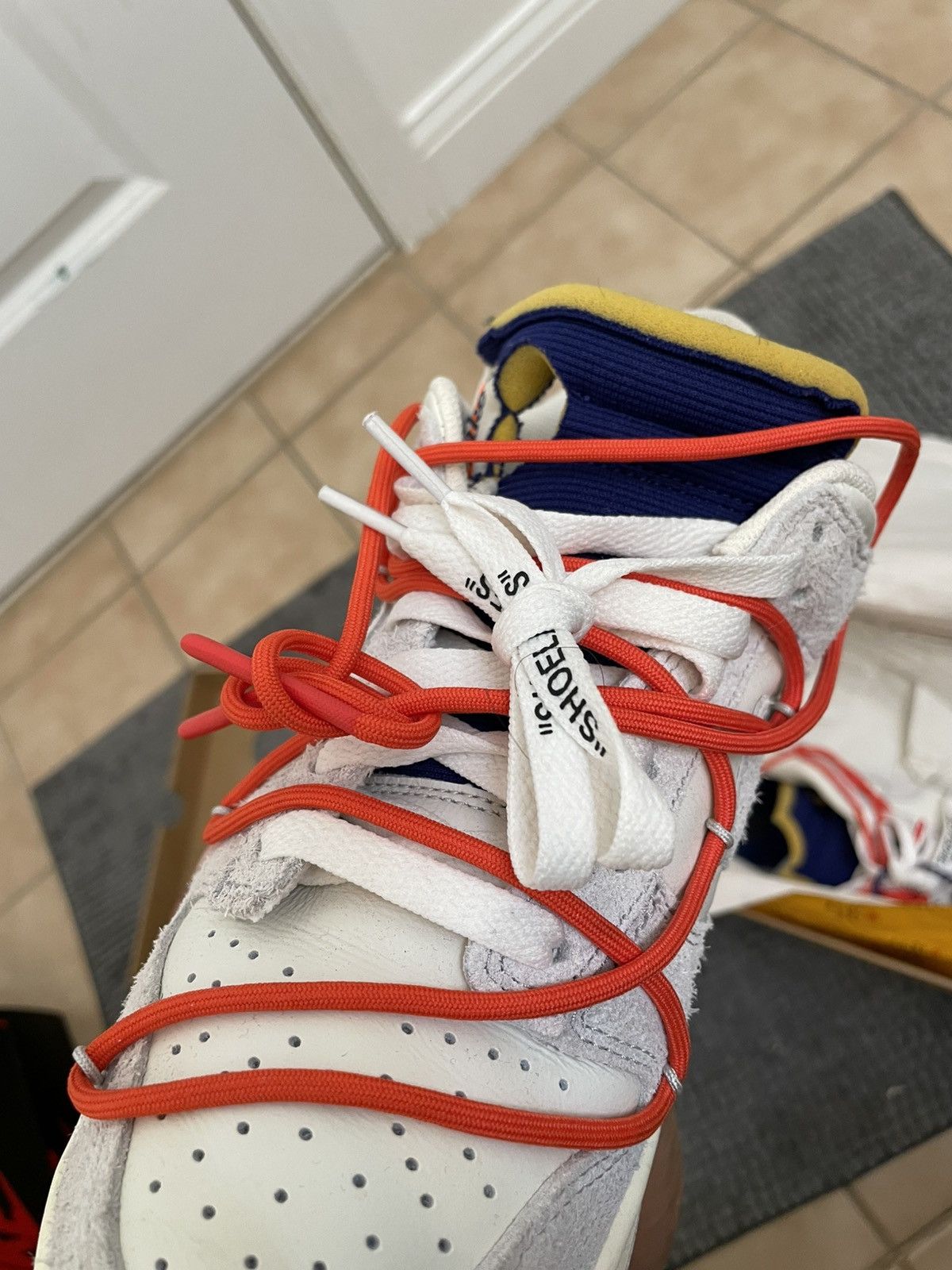 Nike × Off-White Off White Nike Dunk Low Lot 13 Size US 8.5 / EU 41-42 - 6 Thumbnail