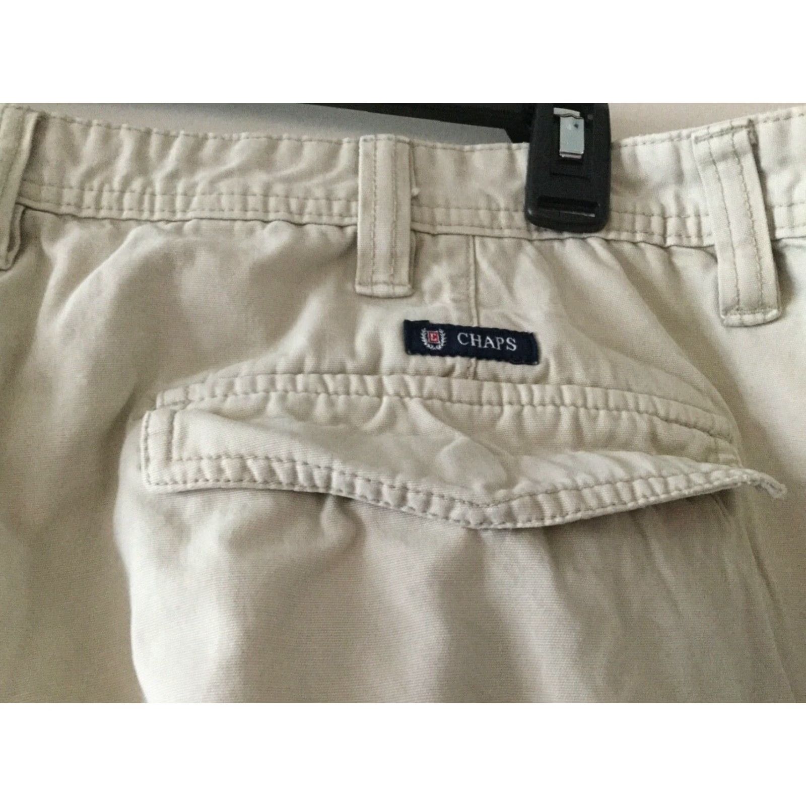 Chaps Vintage Chaps Cargo Shorts Cotton Mens Size 42 Khaki Casual, Canvas, Flat Front Size US 42 / EU 58 - 4 Thumbnail