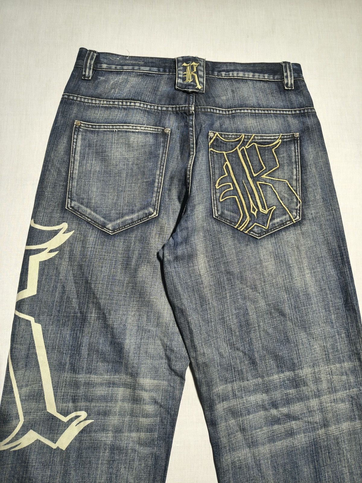 Southpole Karl Kani Big K Graphic Jeans Y2K Streetwear (045) Size US 36 / EU 52 - 3 Thumbnail