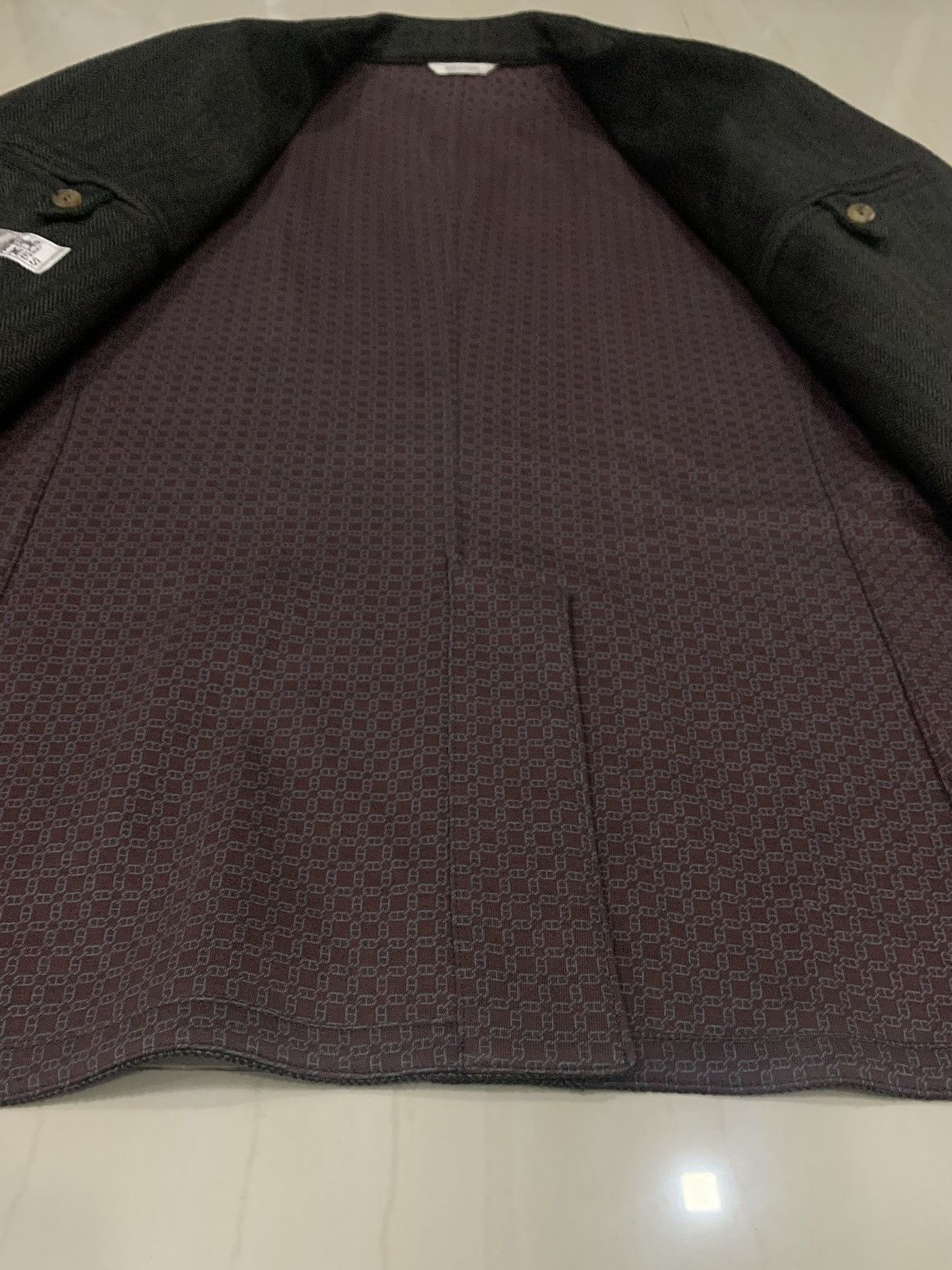 Hermes HERMES HERRINGBONE SINGLE BREASTED - TAILORED JACKET Size 50R - 10 Thumbnail