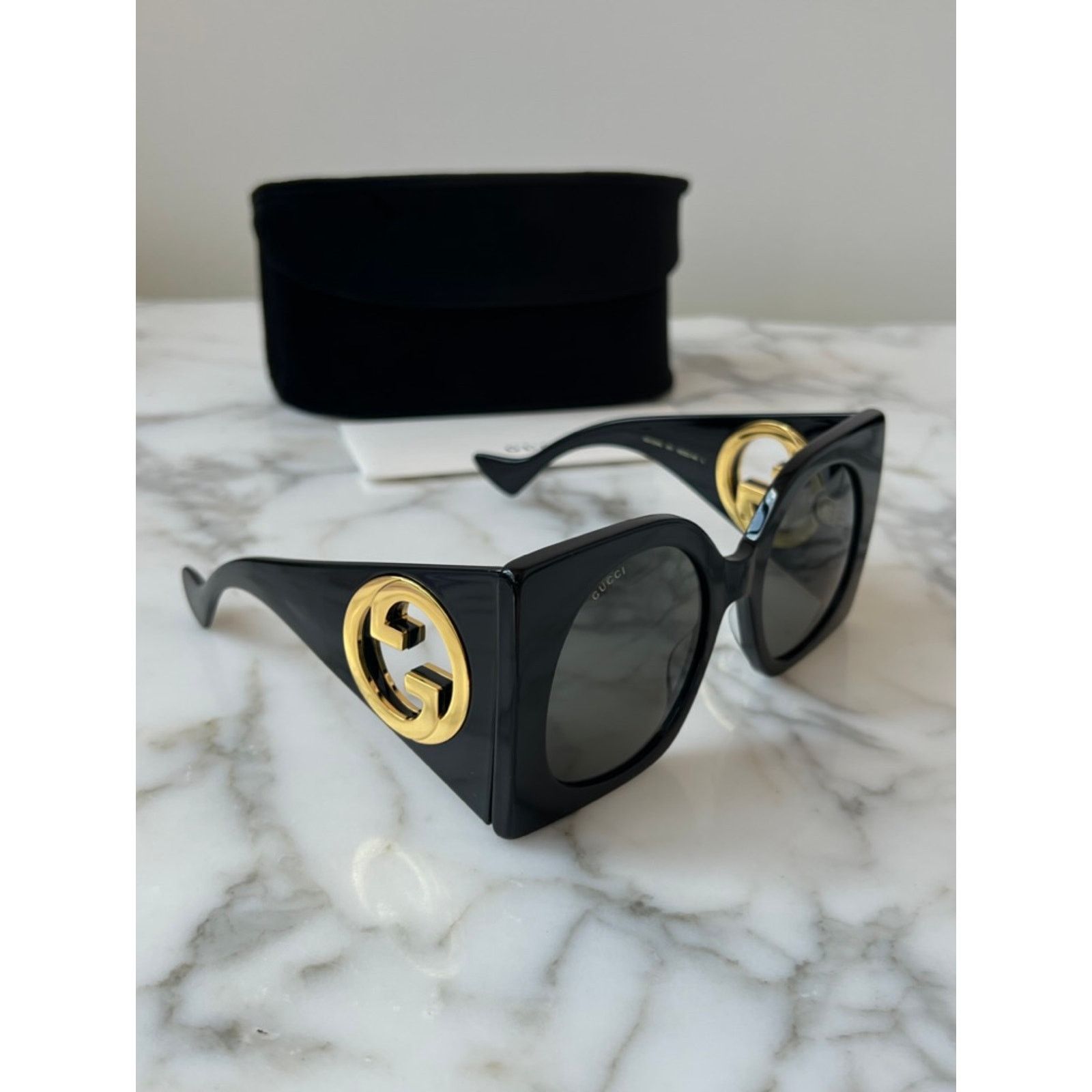 Gucci NEW Gucci GG1254S Oversized Black Sunglasses $695 Size ONE SIZE - 7 Thumbnail