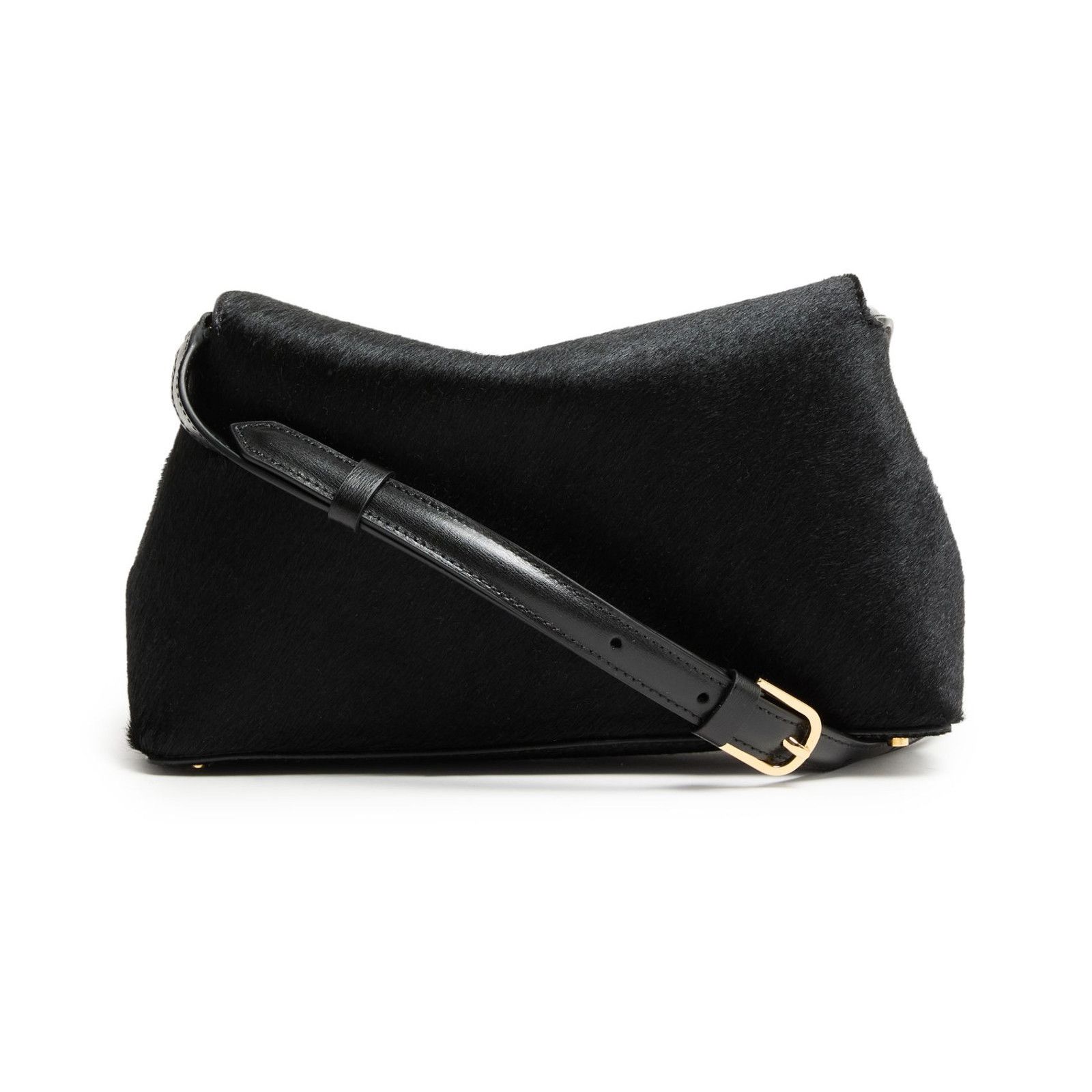 Toteme TOTEME T-Lock Black Pony Hair Clutch New And Authentic Size ONE SIZE - 3 Thumbnail