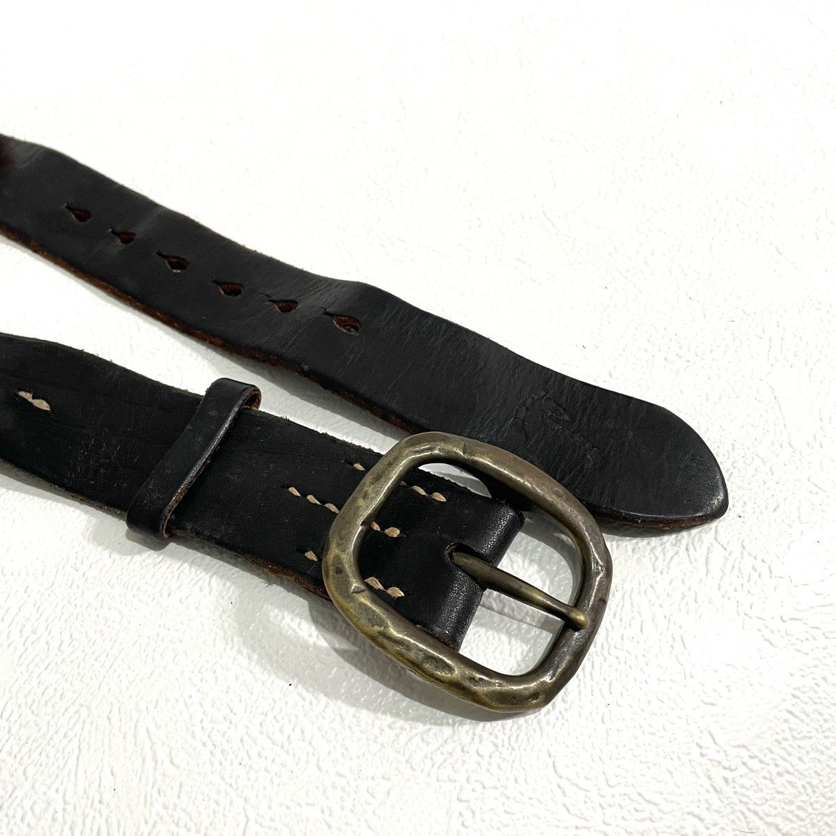 If Six Was Nine Vintage Y2k black leather belt kapital style Size ONE SIZE - 2 Thumbnail