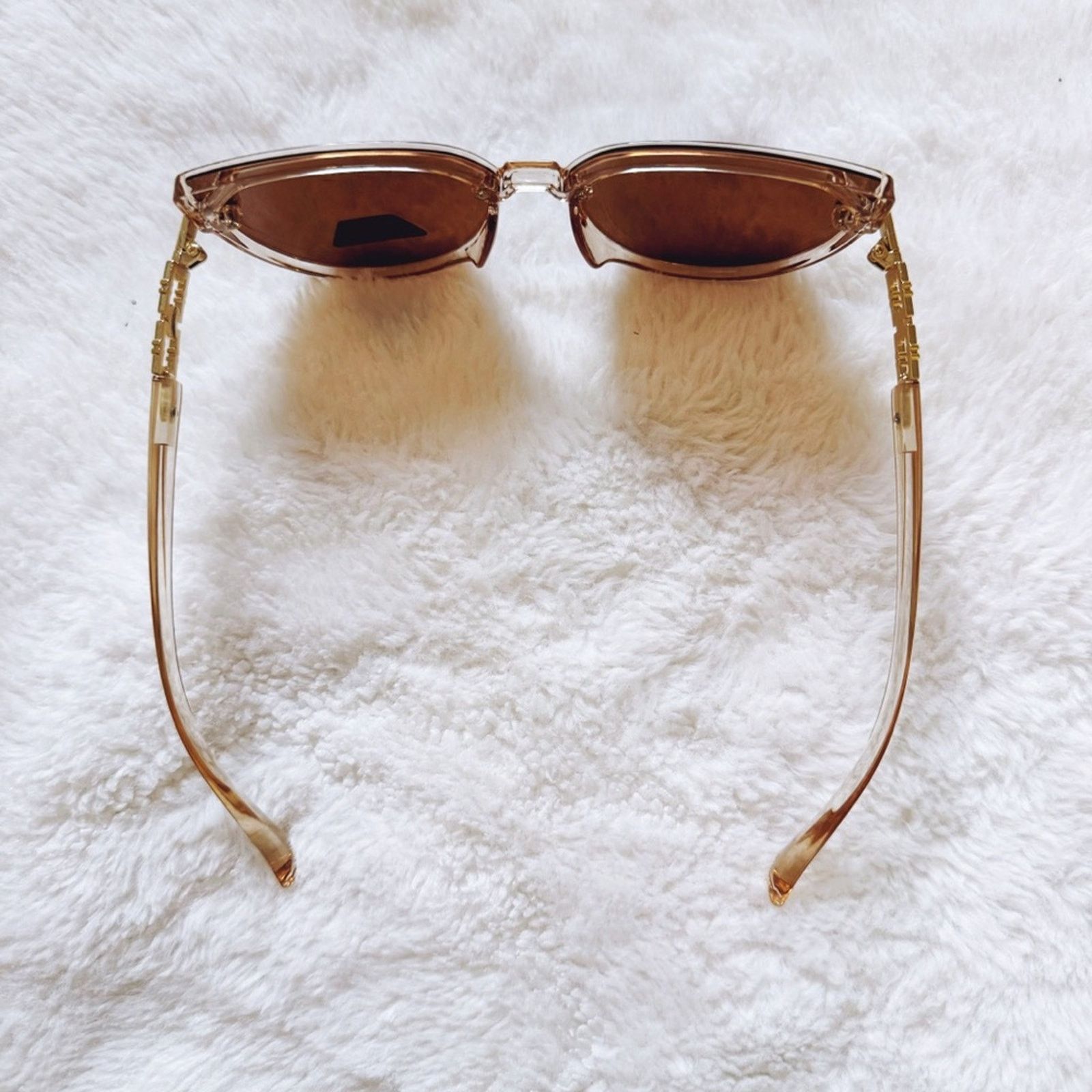 Other Genevieve Light Brown Rimless Polarized Sunglasses Size ONE SIZE - 9 Thumbnail