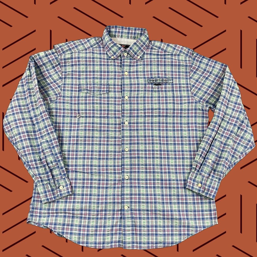 Vineyard Vines VINEYARD VINES Harbor Shirt Mens Large Plaid Nylon Performance Vented Shirt, Button-Up, Long Sleeve, Multicolor, Regular Fit Size US L / EU 52-54 / 3 - 1 Thumbnail
