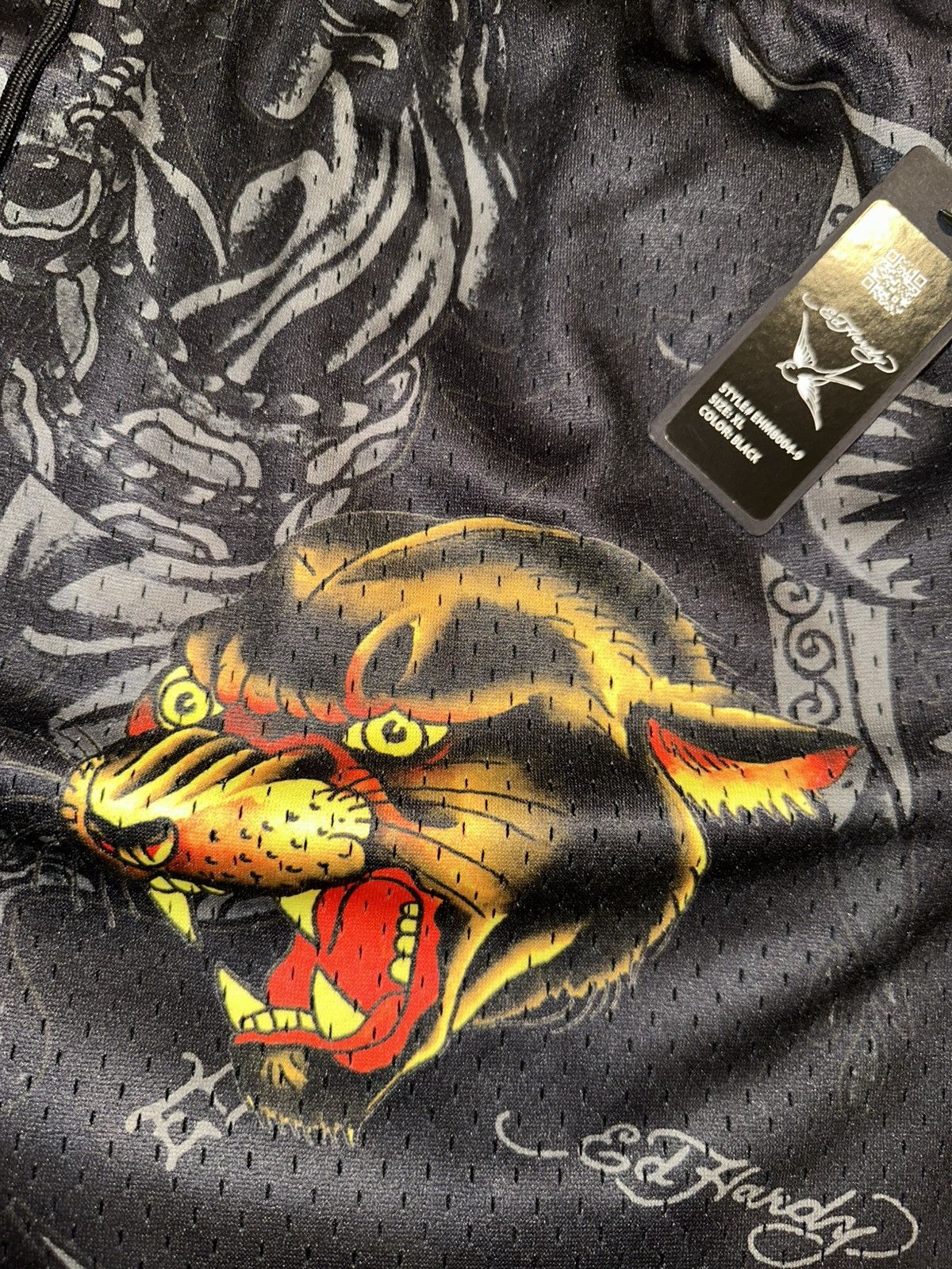 Ed Hardy Ed Hardy Mesh Shorts Mens XL Black Tattoo Graphic Y2K 2000s Size US 36 / EU 52 - 3 Thumbnail