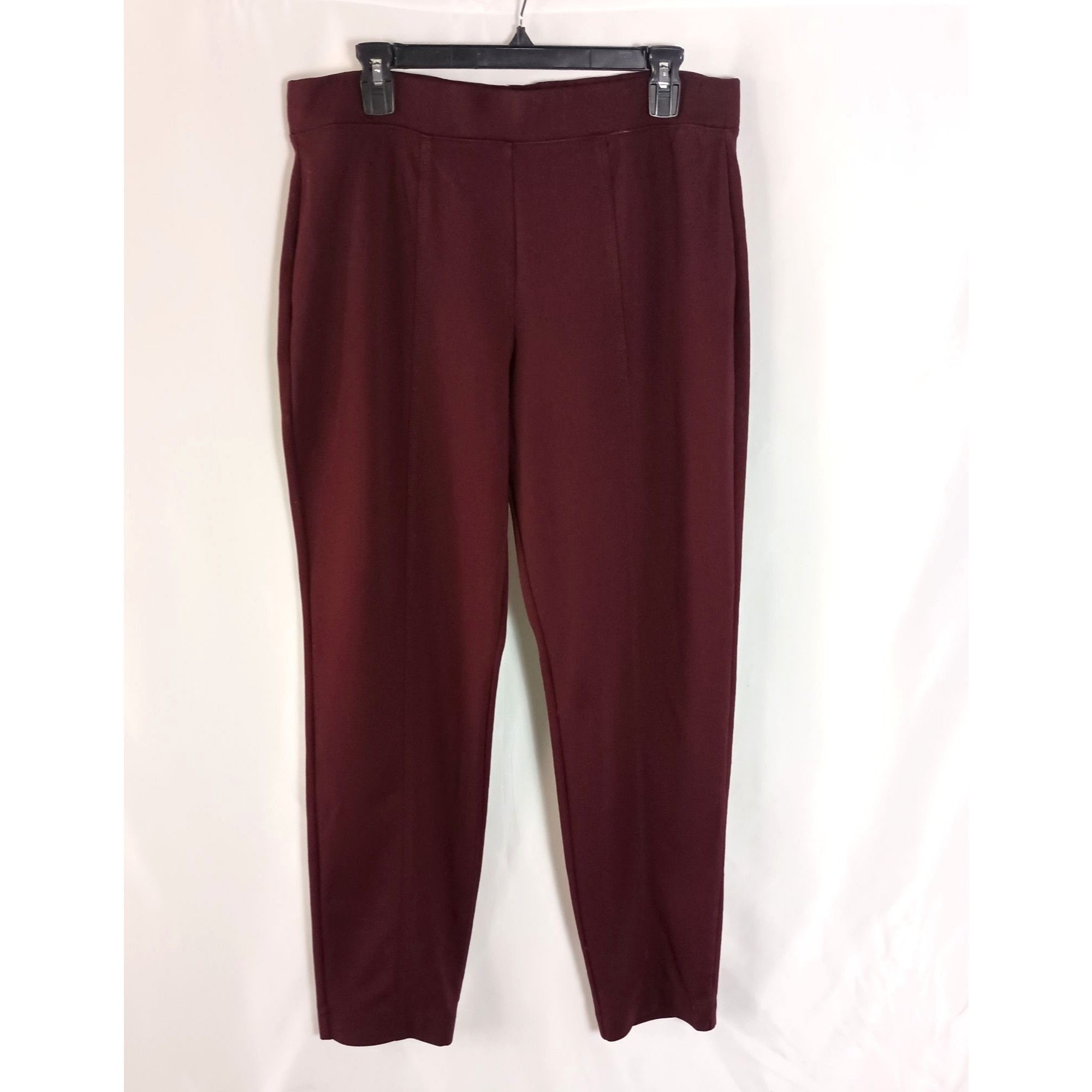 Croft & Barrow Croft & Barrow Seamed Ponte Pants Sz L Burgundy Tummy Contro Size 36" / US 14 / IT 50 - 1 Thumbnail