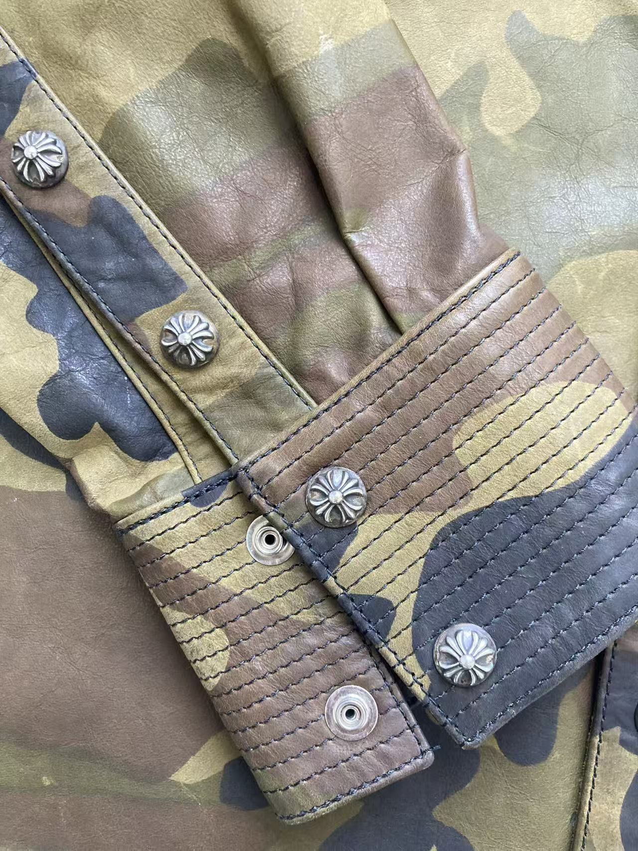 Chrome Hearts Chrome Hearts Fleur De Lis Leather Patch Camo Shirt Jacket Size M / US 6-8 / IT 42-44 - 14 Thumbnail