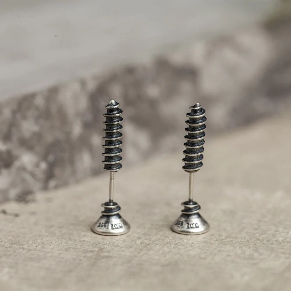 Jewelry Screw Stud Earrings 925 Sterling Charm Earring Halloween Size ONE SIZE - 6 Thumbnail