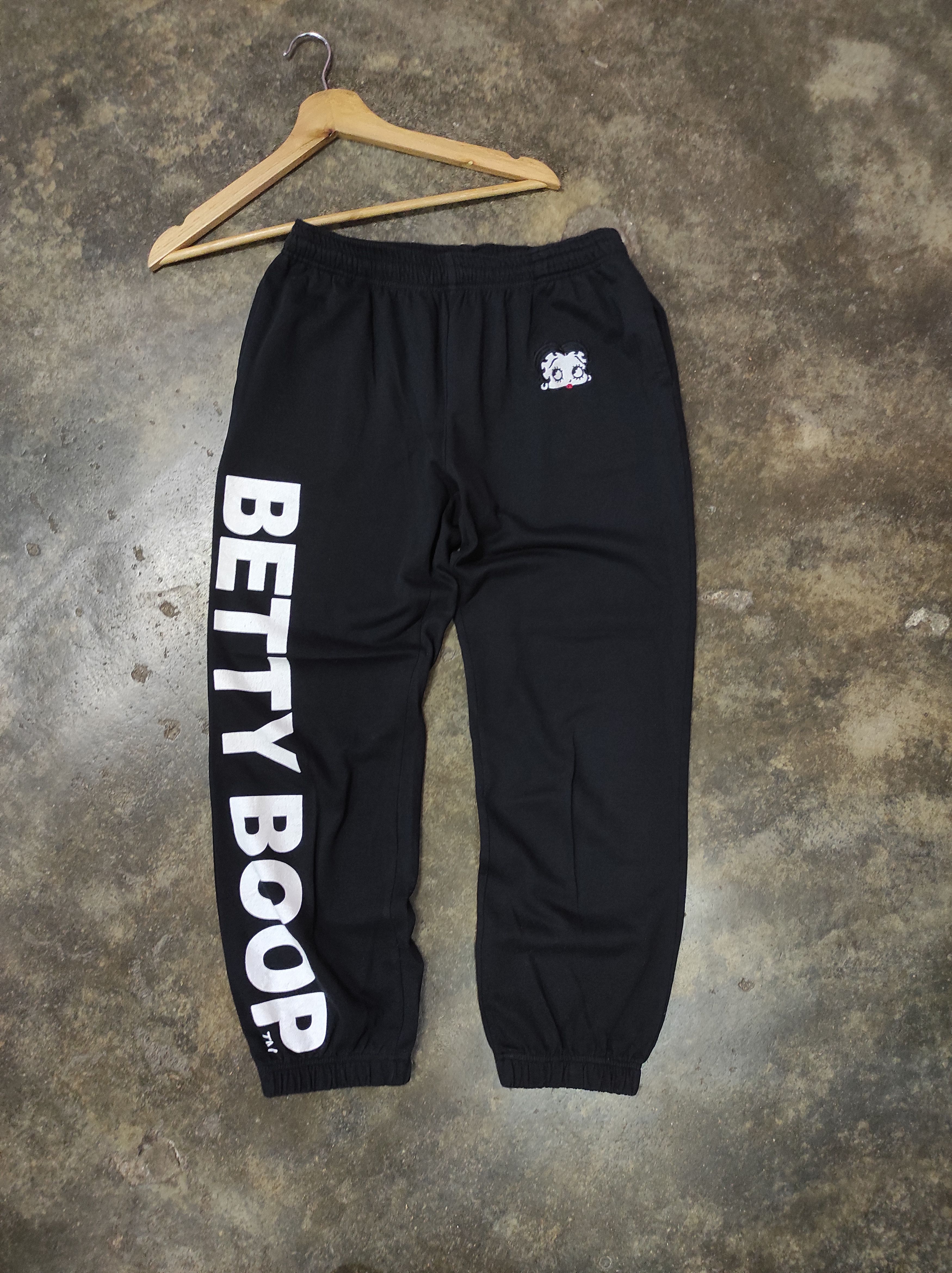 Cartoon Network × Japanese Brand BETTY BOOP SPELLOUT JOGGER PANTS Size 32" / US 10 / IT 46 - 1 Thumbnail