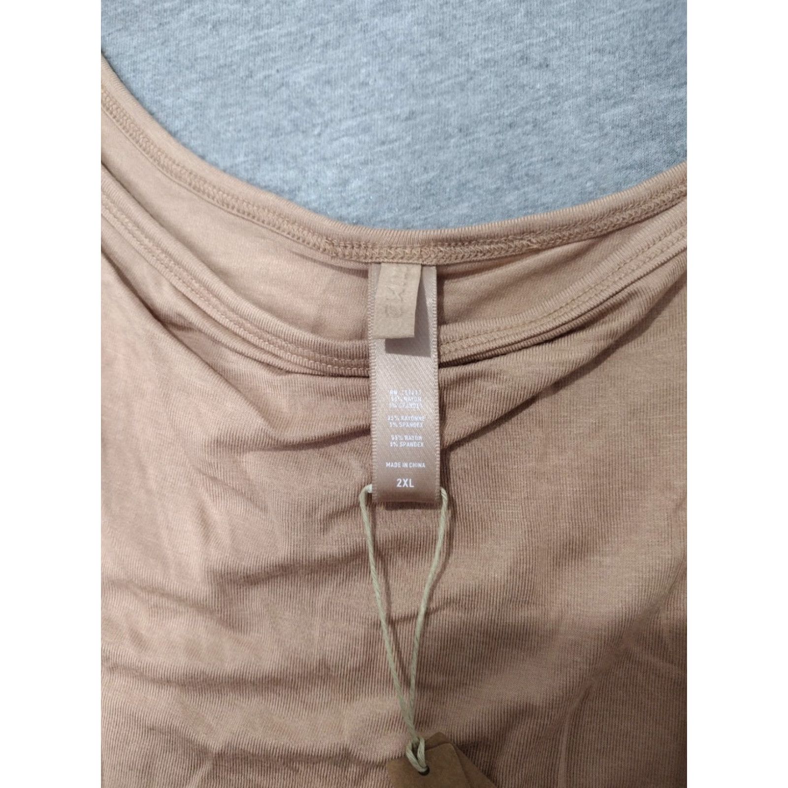 SKIMS SKIMS Sleepwear Tank Women Plus 2X Ochre Lightweight Sleeveless Cami Square Neck Sleep Tank AP-TNK-0209 Size ONE SIZE - 4 Thumbnail