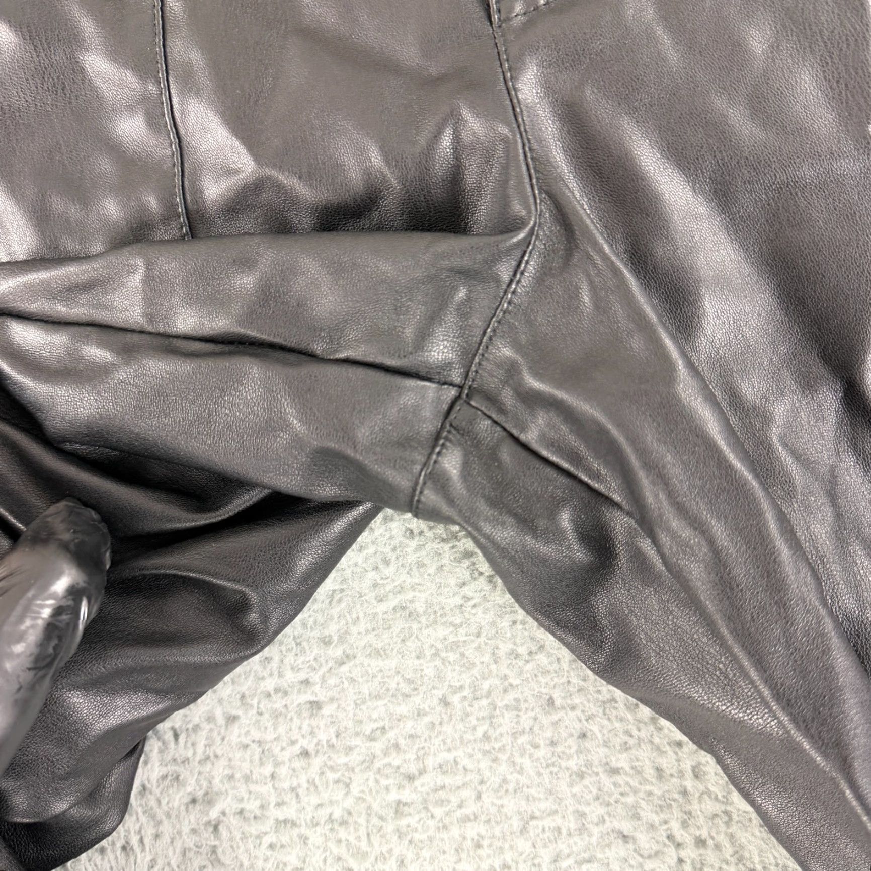 Vintage We The Free Wide-Leg Pants Womens Size 12 Black Faux Leather High-Rise Casual Size 34" / US 12 / IT 48 - 3 Thumbnail