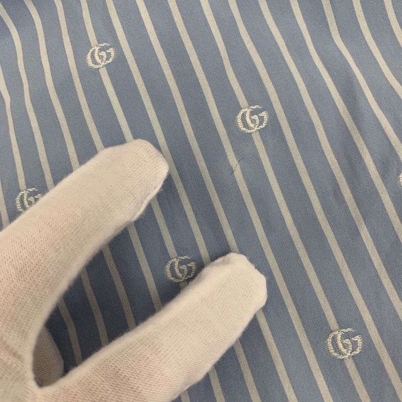 Gucci Gucci Light blue striped logo jacquad cotton lapel single- Size M / US 6-8 / IT 42-44 - 9 Thumbnail