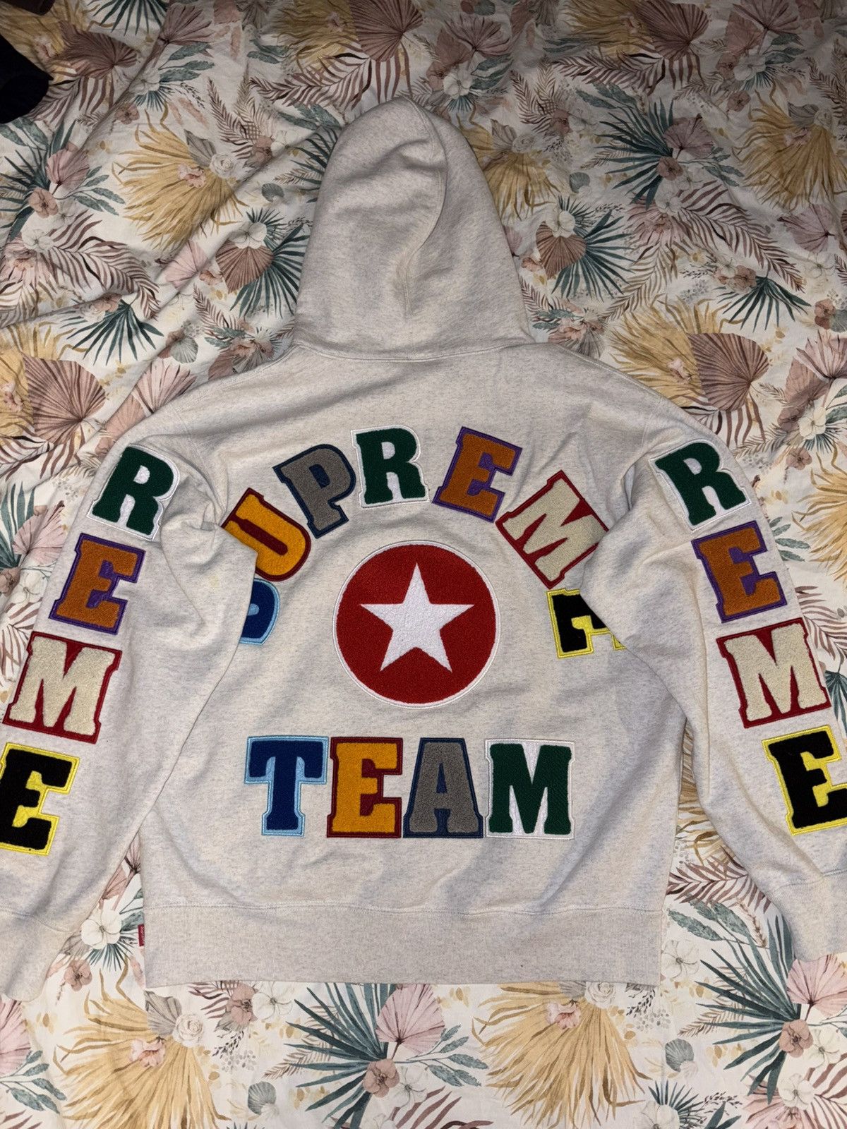Supreme Supreme Team Chenille Hooded Sweatshirt (SIZE M) Size US M / EU 48-50 / 2 - 2 Thumbnail