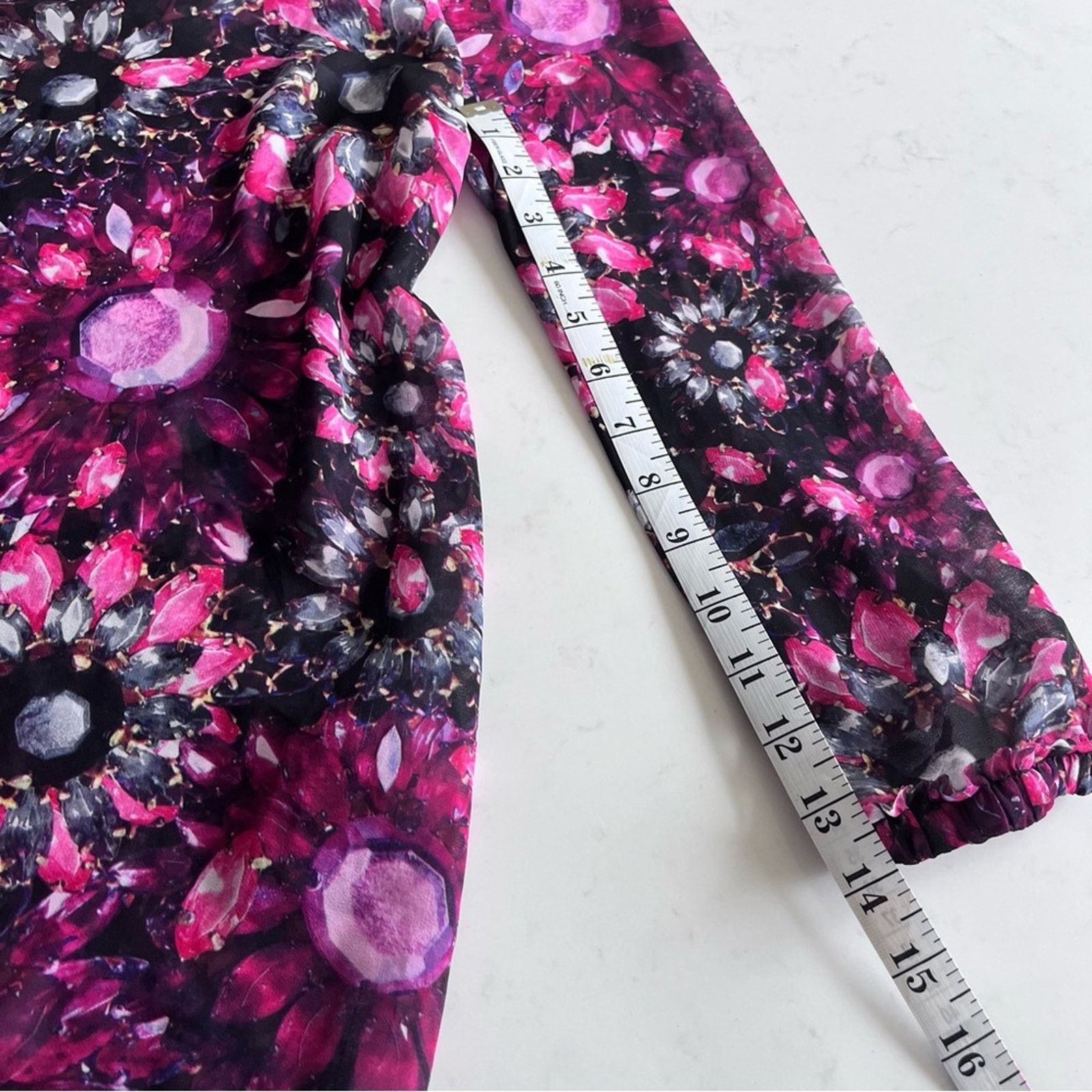 Ted Baker Ted Baker London Zenze Gem Sheer Floral Print Blouse Size S / US 4 / IT 40 - 6 Thumbnail