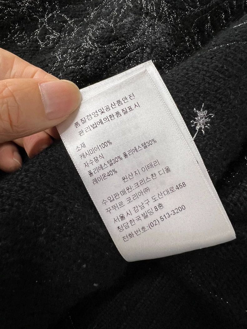 Dior Dior Black embroidered two-strand yarn full of stars cashm Size S / US 4 / IT 40 - 6 Thumbnail