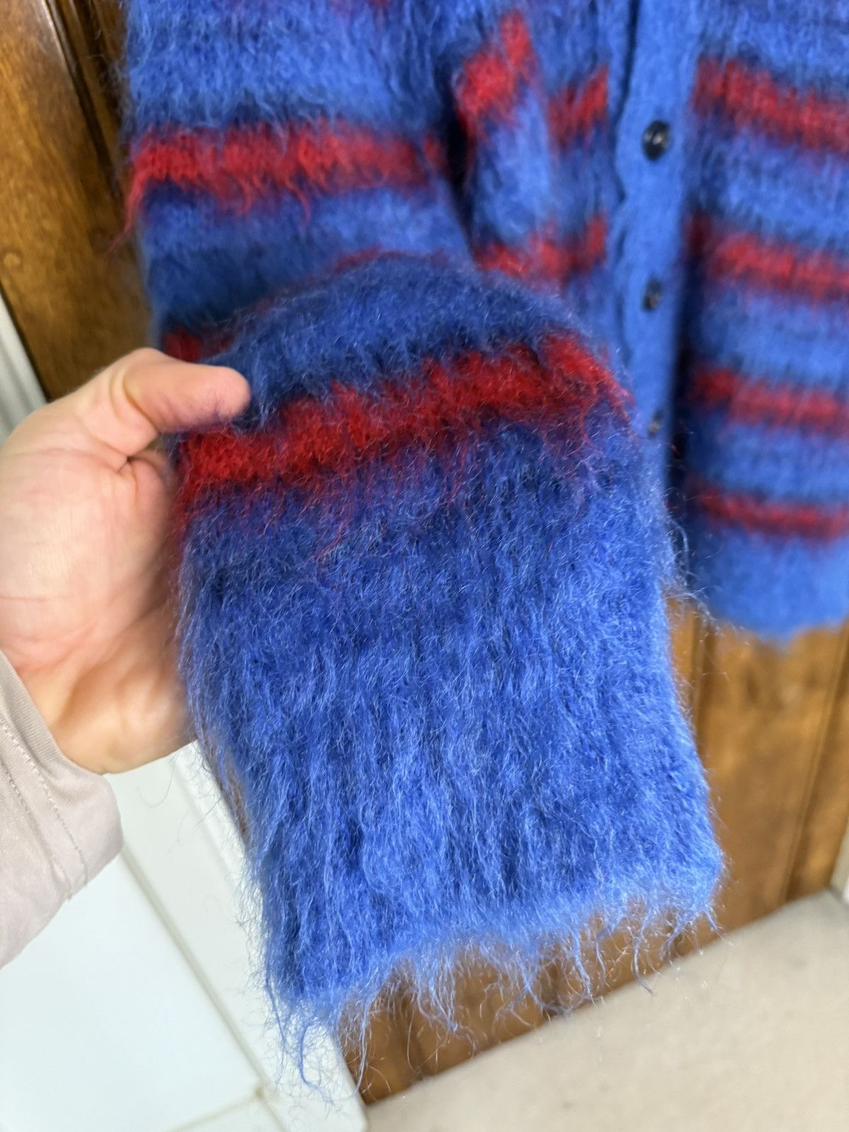 Marni FW19 Marni most wanted blue red cardigan Harry Styles M XL Size US M / EU 48-50 / 2 - 12 Thumbnail