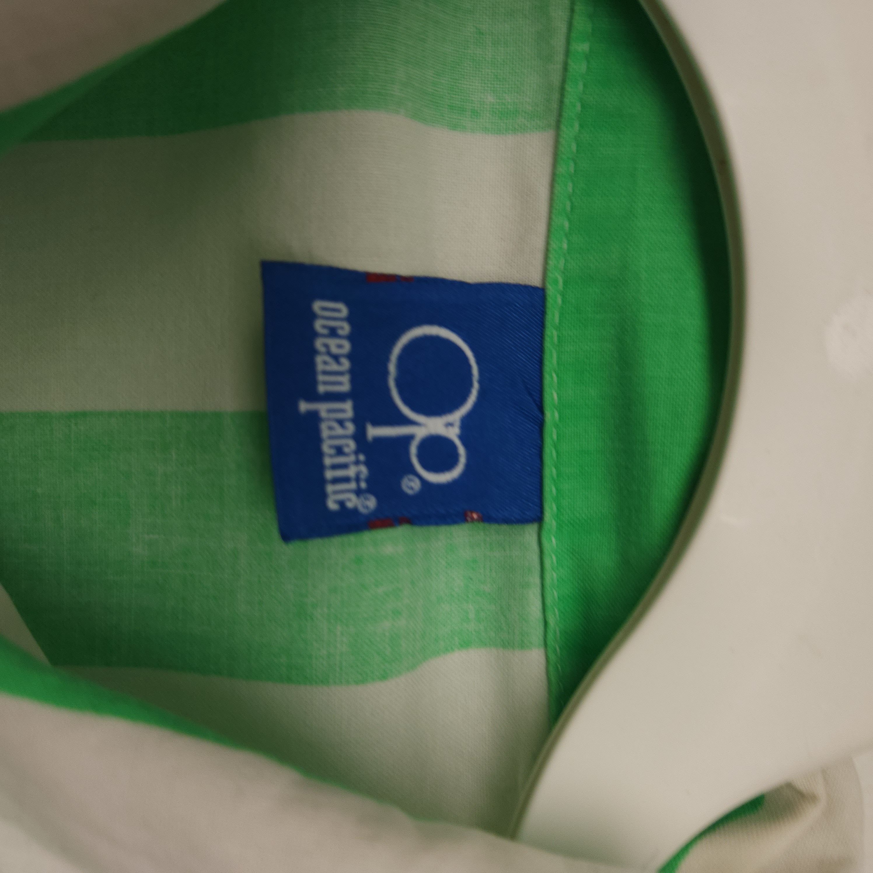 Ocean Pacific × Vintage Vintage 1987 Ocean Pacific Button Up Short-Sleeve Shirt Size US L / EU 52-54 / 3 - 3 Thumbnail