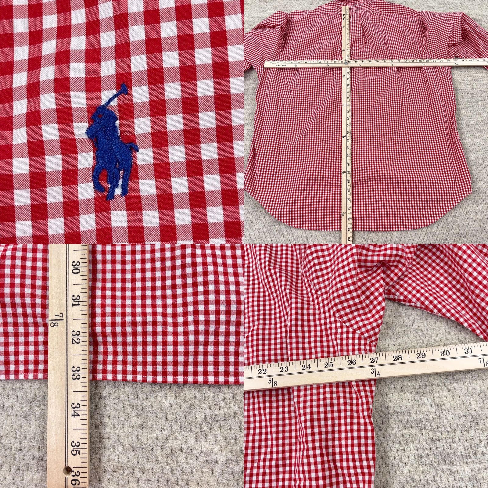 Ralph Lauren Ralph Lauren Shirt Men Red Plaid Button-Up OCBD Gingham 18 Neck Button-Down, Casual Everyday, 18, Red, Check, Classic, Preppy Mens Size US XXL / EU 58 / 5 - 8 Thumbnail