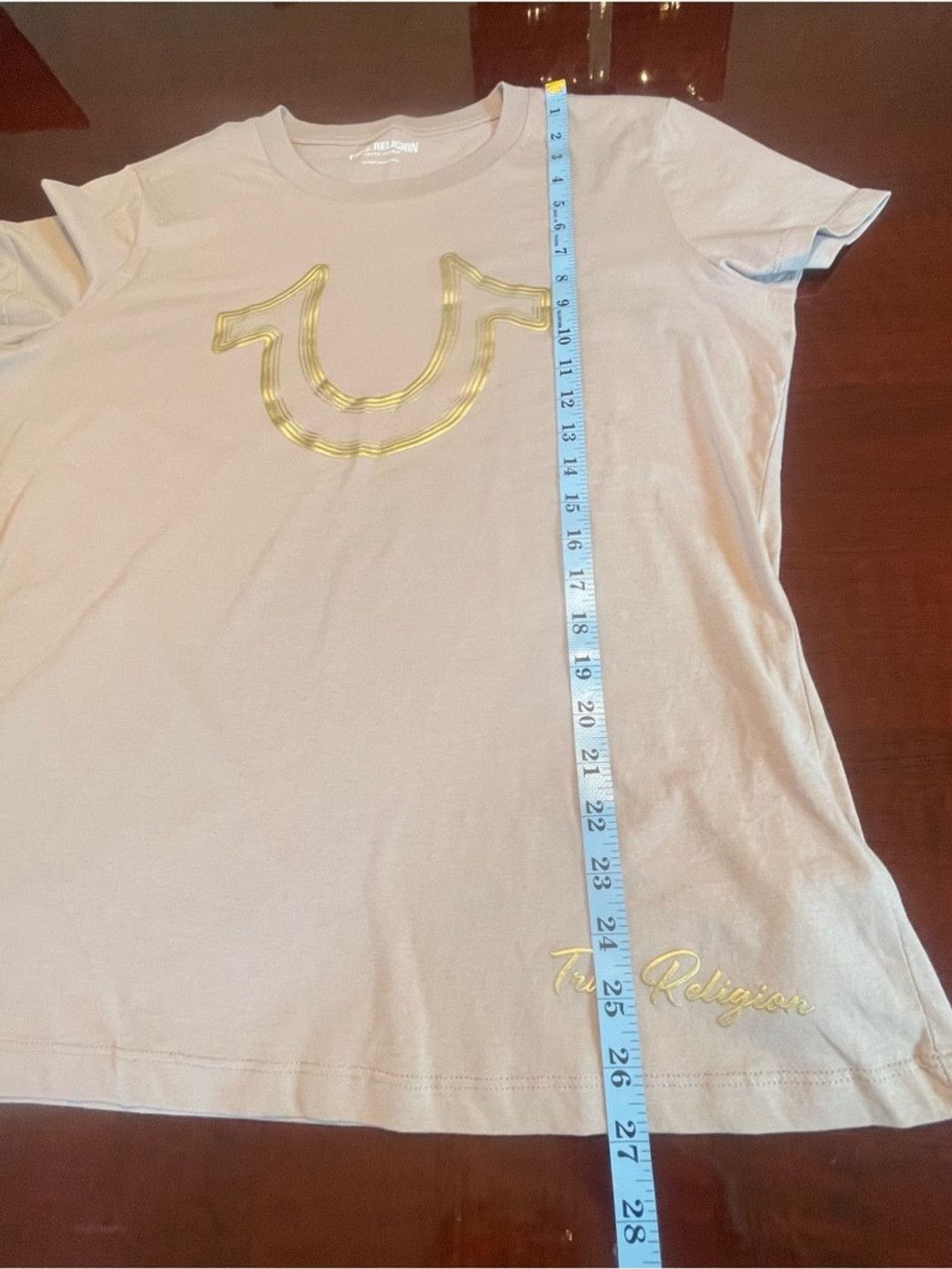 True Religion True Religion Foil Horseshoe Logo Crew Tee 2XL Pastel Pink Size XXL / US 16-18 / IT 52-54 - 7 Thumbnail