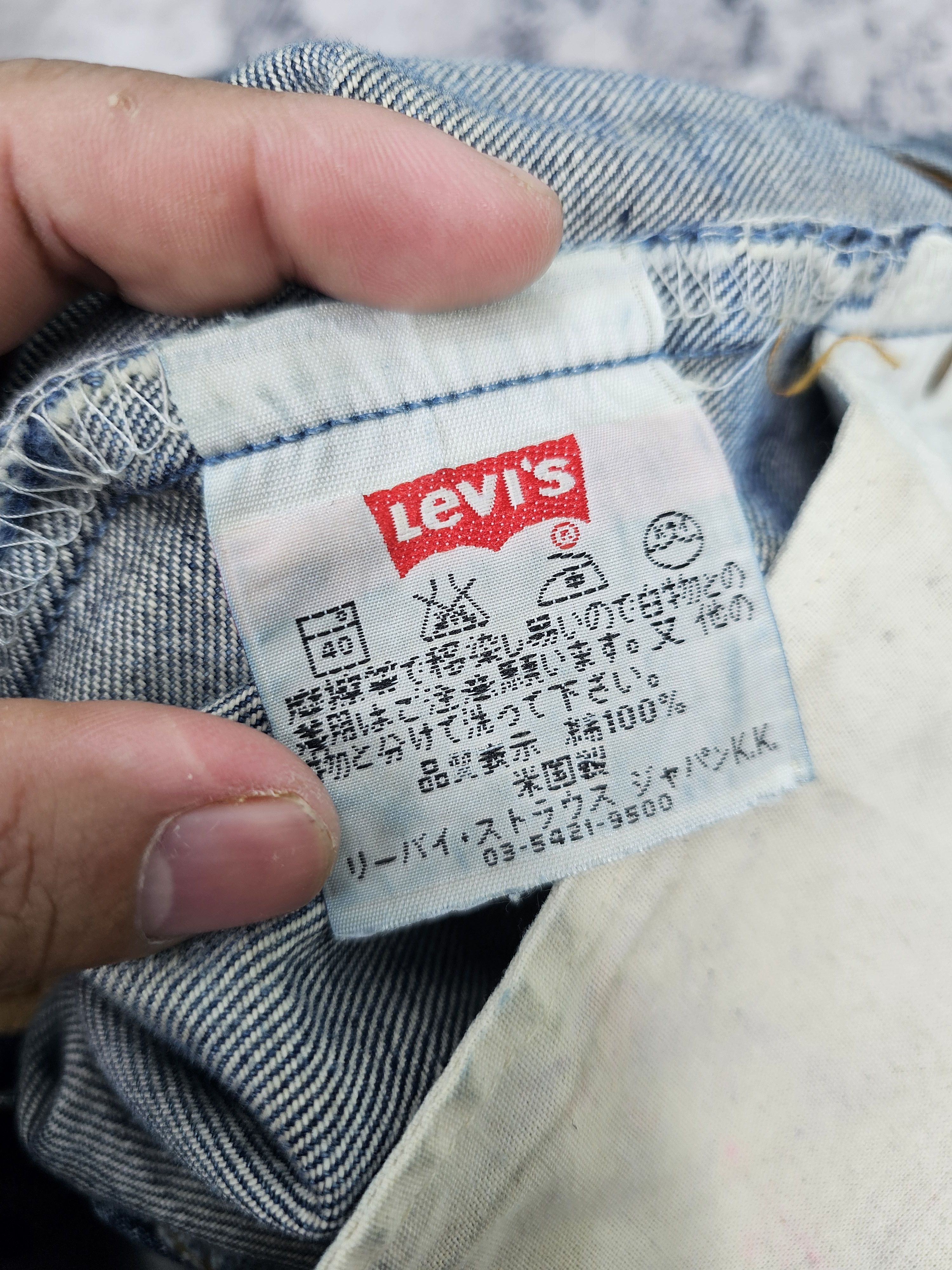 Levi's Vintage Clothing Vtg 90'S LEVIS 501 Distressed Stone Wash Blue Jeans L0521 Size US 31 - 15 Thumbnail