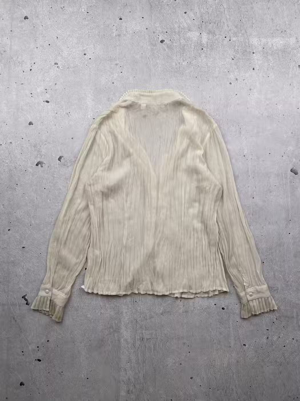 Japanese Brand × Vintage Vintage Worn Pleated Blouse Size M / US 6-8 / IT 42-44 - 5 Thumbnail