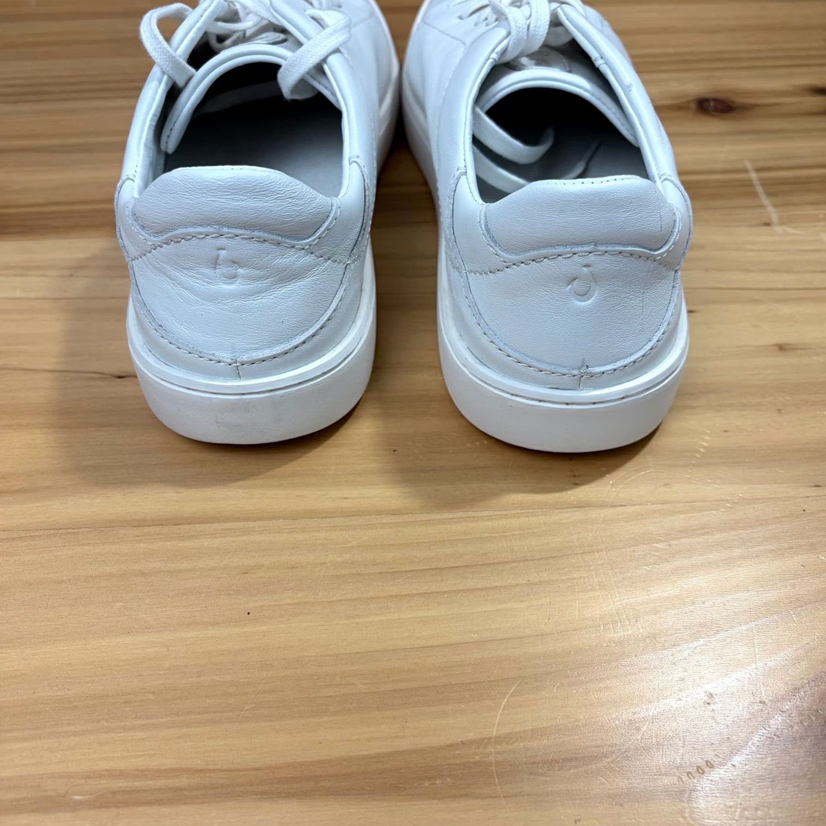 Olukai OluKai Pehuea Li 'Ili Womens 9.5 White Leather Lace Up Sneakers 20433-WBWB Size US 8 / IT 38 - 5 Thumbnail