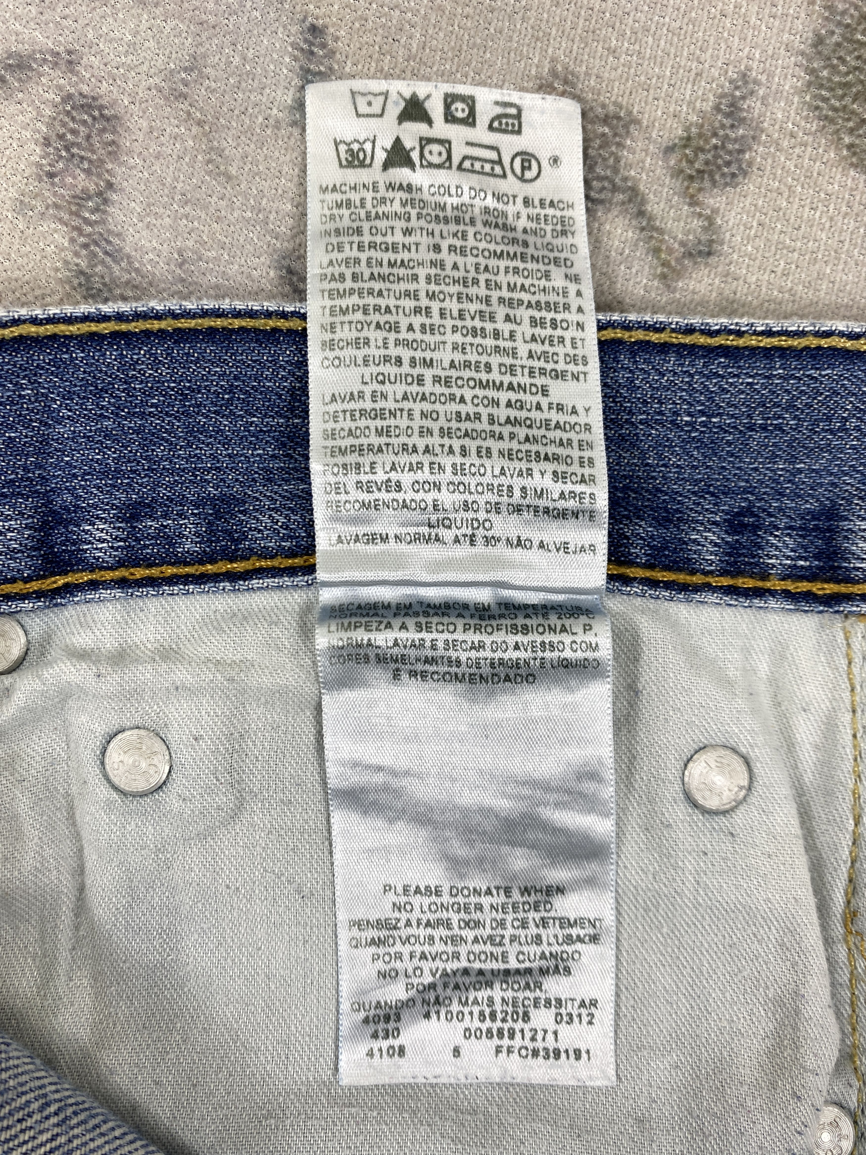 Levi's Blue Wash Vintage Levi's 569 Jeans 37x35.5 Denim -SJ106 Size US 37 - 10 Thumbnail