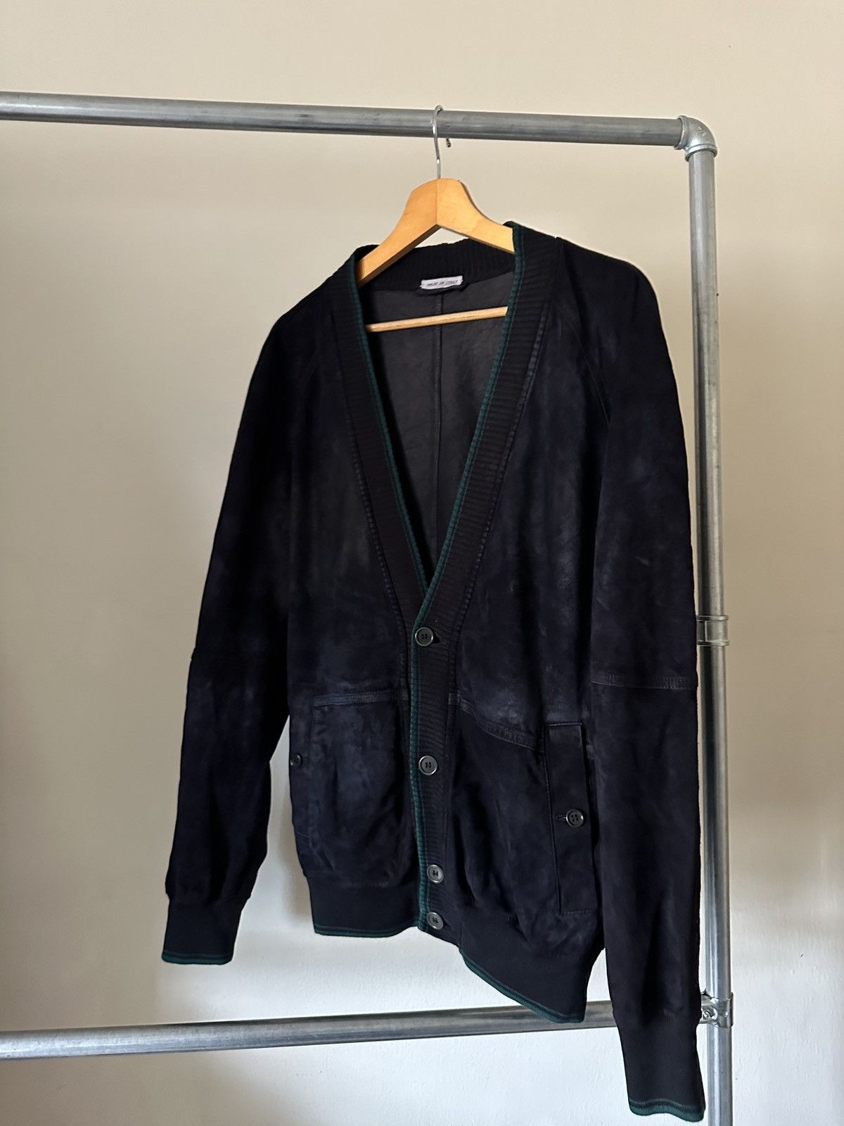 Brioni 1990s Brioni Soft Suede Cardigan Leather Jacket Size US L / EU 52-54 / 3 - 4 Thumbnail