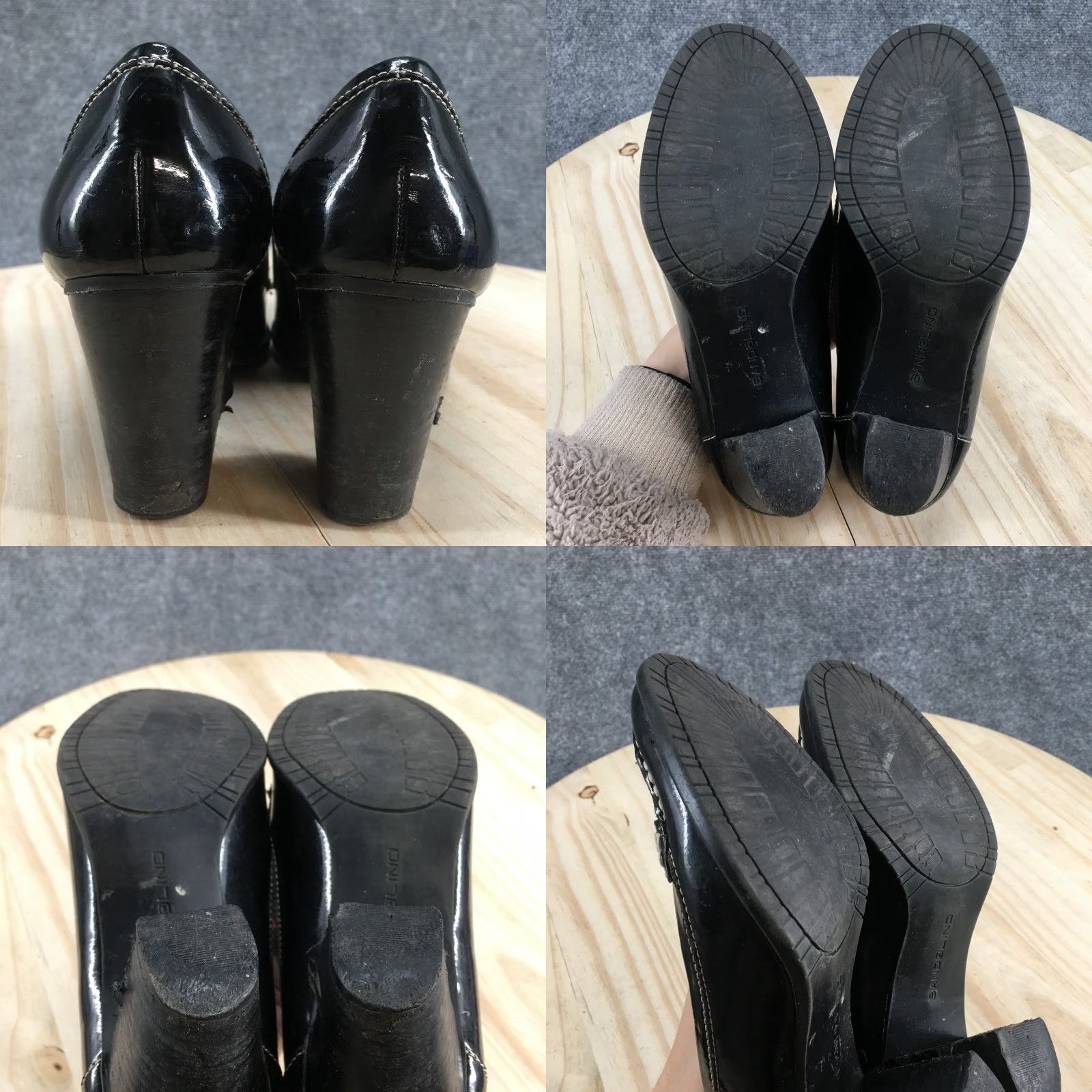 Vintage Bandolino Shoes Womens 7.5 M Dress Pump High Heels Slip On Black Faux Leather - Pump, Bandolino, Shoes, Womens, 7.5 M, Black, Faux Leather, High Heel Size M / US 6-8 / IT 42-44 - 9 Thumbnail