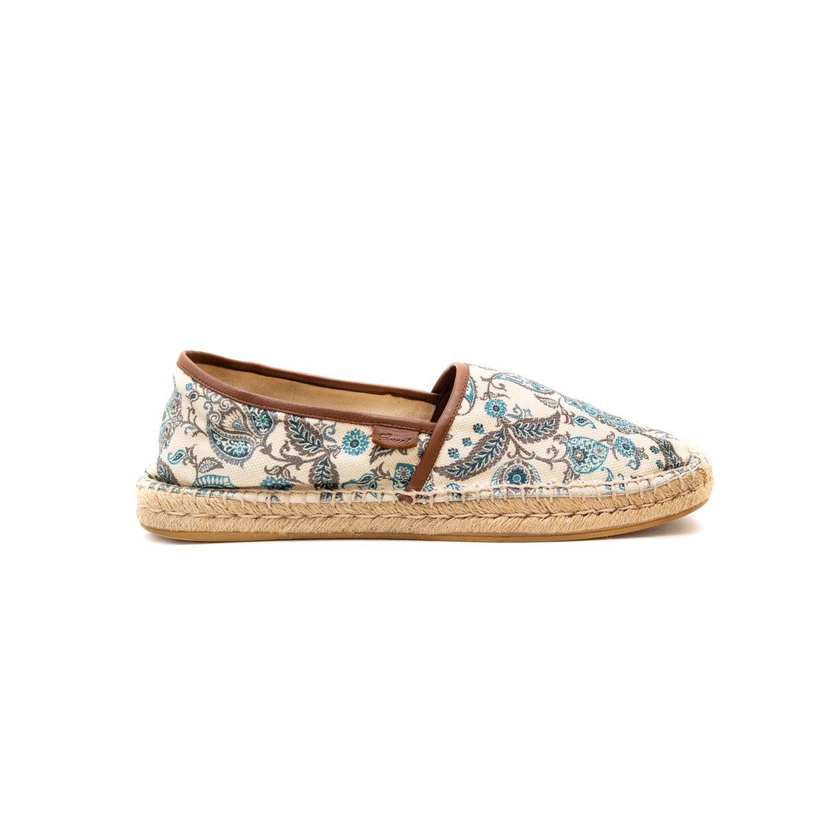 Gucci GUCCI Men’s Cloth espadrilles Creme and multicolor paisley Size US 9 / EU 42 - 4 Thumbnail
