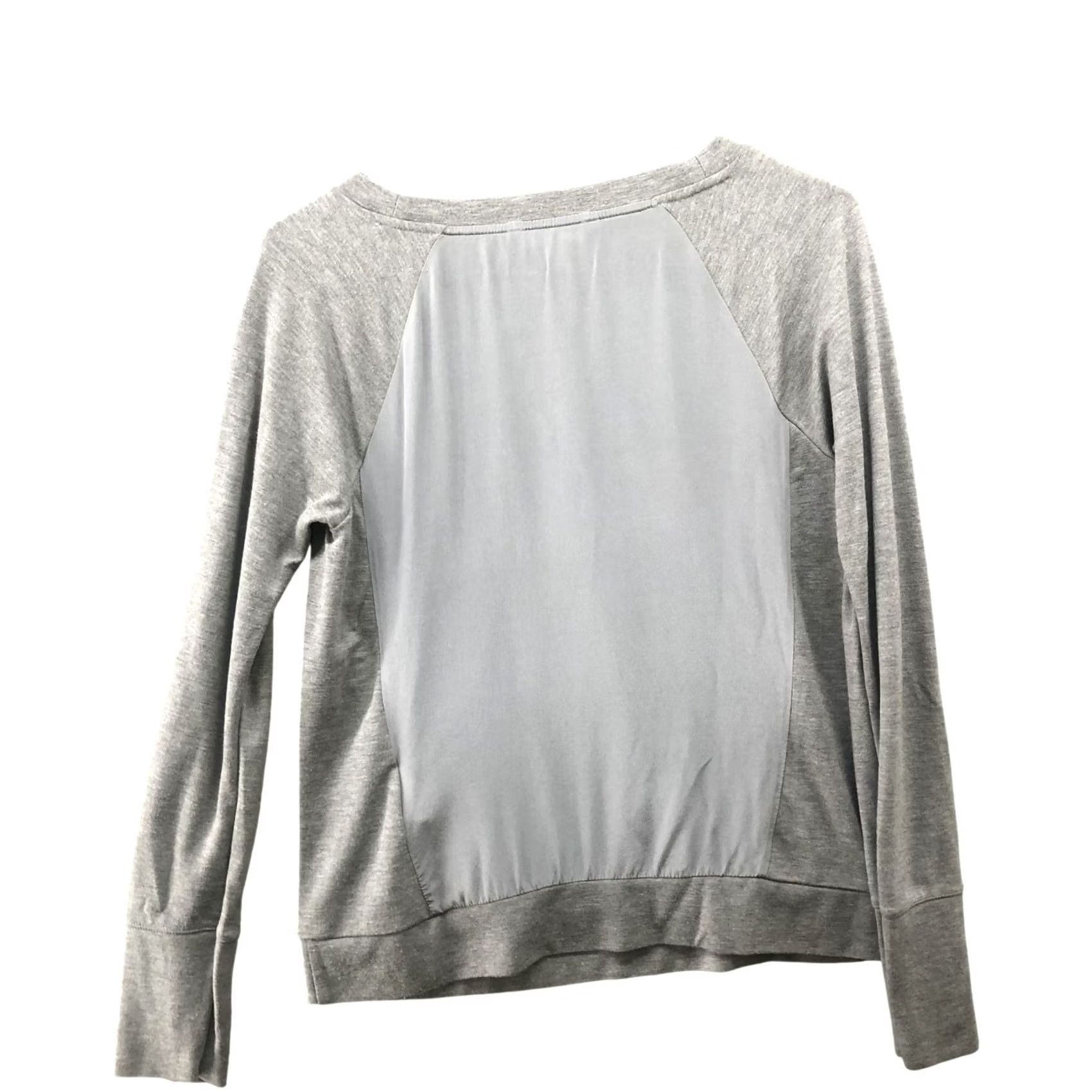 Banana Republic VINTAGE Banana Republic Ponte Silk Sweatshirt Womens XS Gray Mixed Media Pullover Size XS / US 0-2 / IT 36-38 - 2 Thumbnail