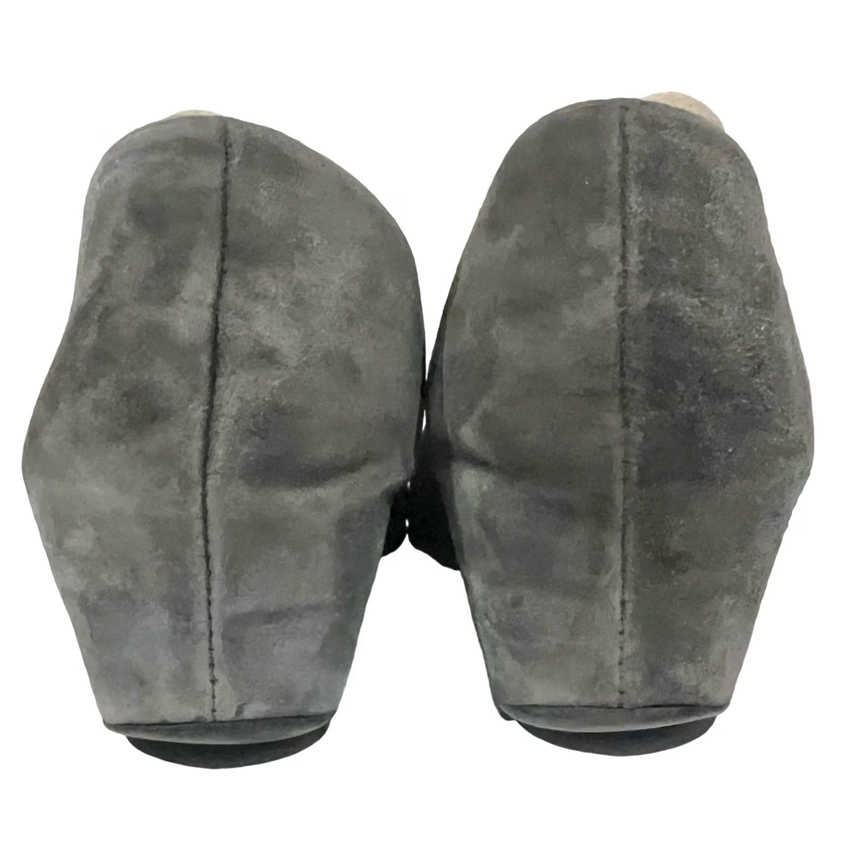 Aquatalia Aquatalia Loafers Wedge Heels Black Gray Suede Leather Slip On Women's 10 Size US 10 / IT 40 - 7 Thumbnail