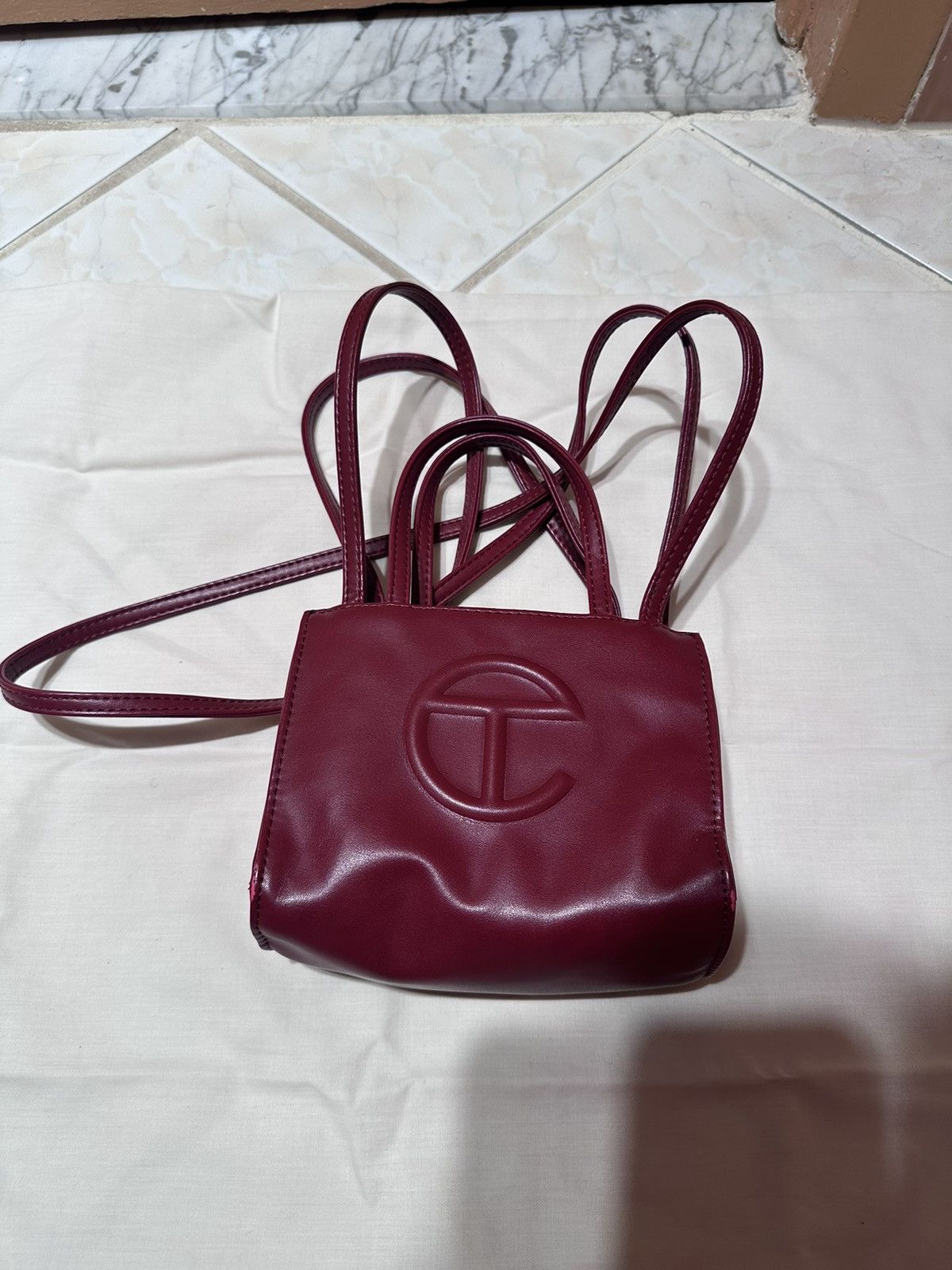 Barely used Telfar Shopping Bag Small Oxblood