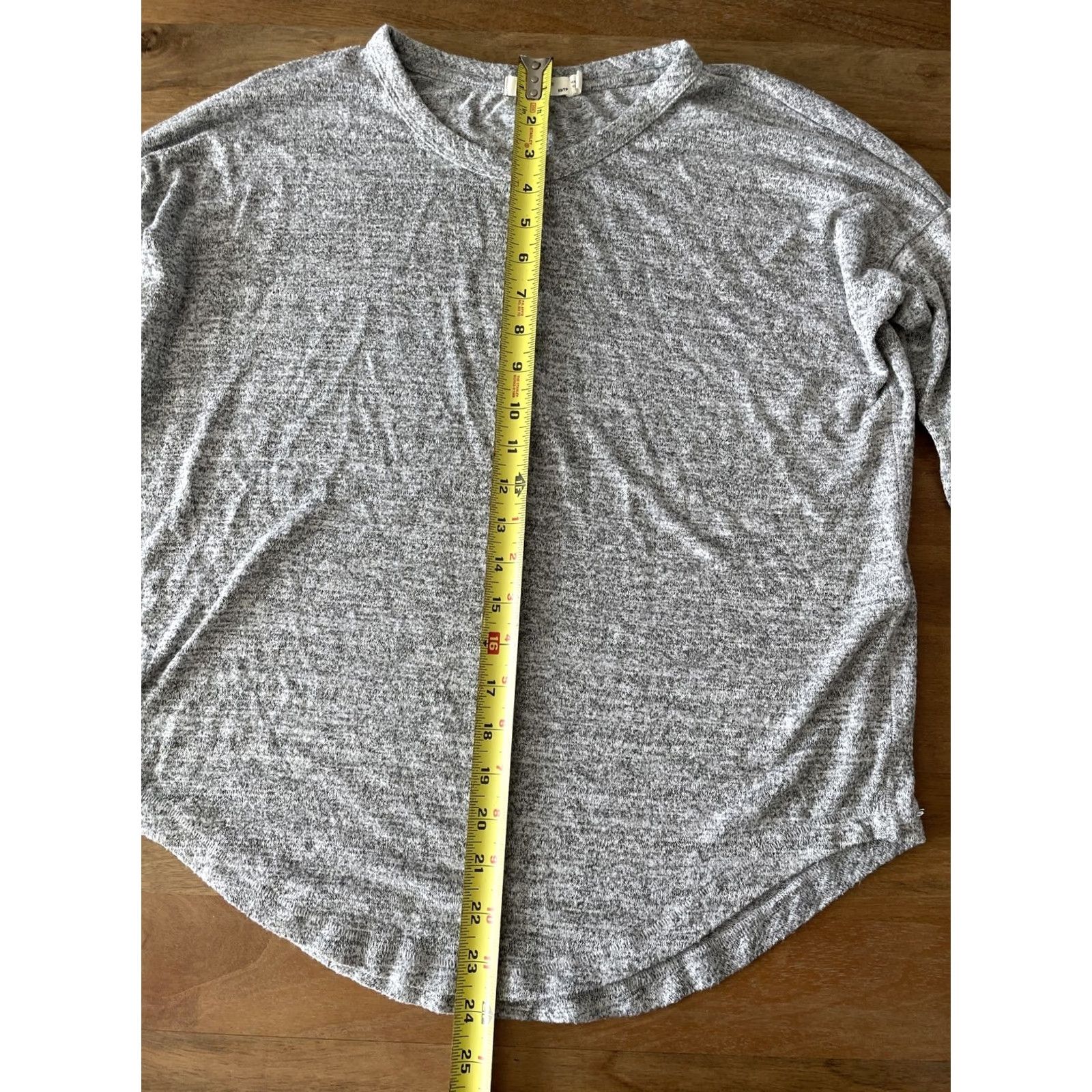 Rag & Bone Rag & Bone Womens XS Long Sleeve Top Heathered Gray Crew Neck Pullover Lightweight Casual Knit T-Shirt Size XS / US 0-2 / IT 36-38 - 6 Thumbnail