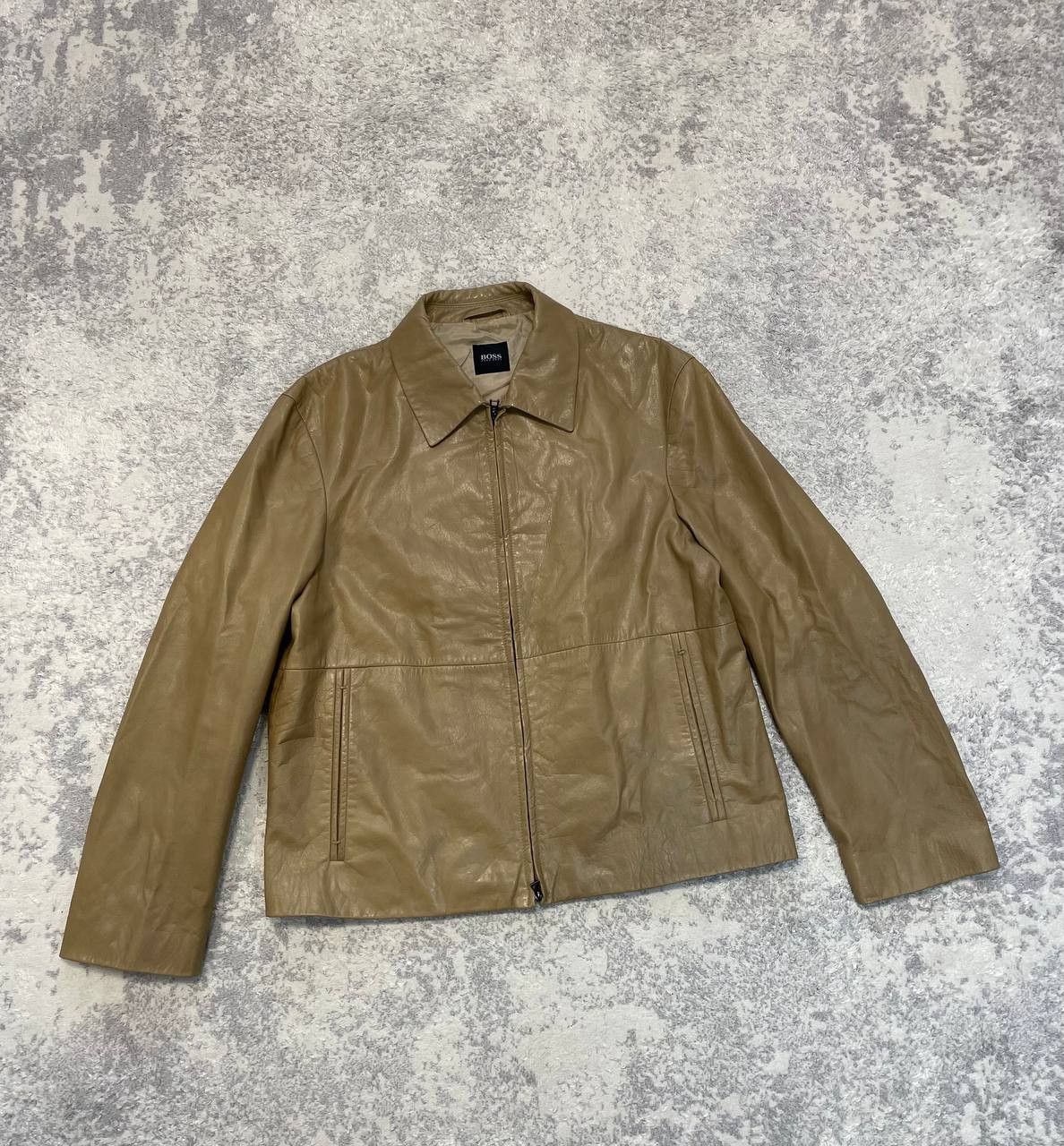 Hugo Boss Vintage Hugo Boss BOSS CLAURO Men's Calfskin Leather Jacket Size US L / EU 52-54 / 3 - 2 Thumbnail