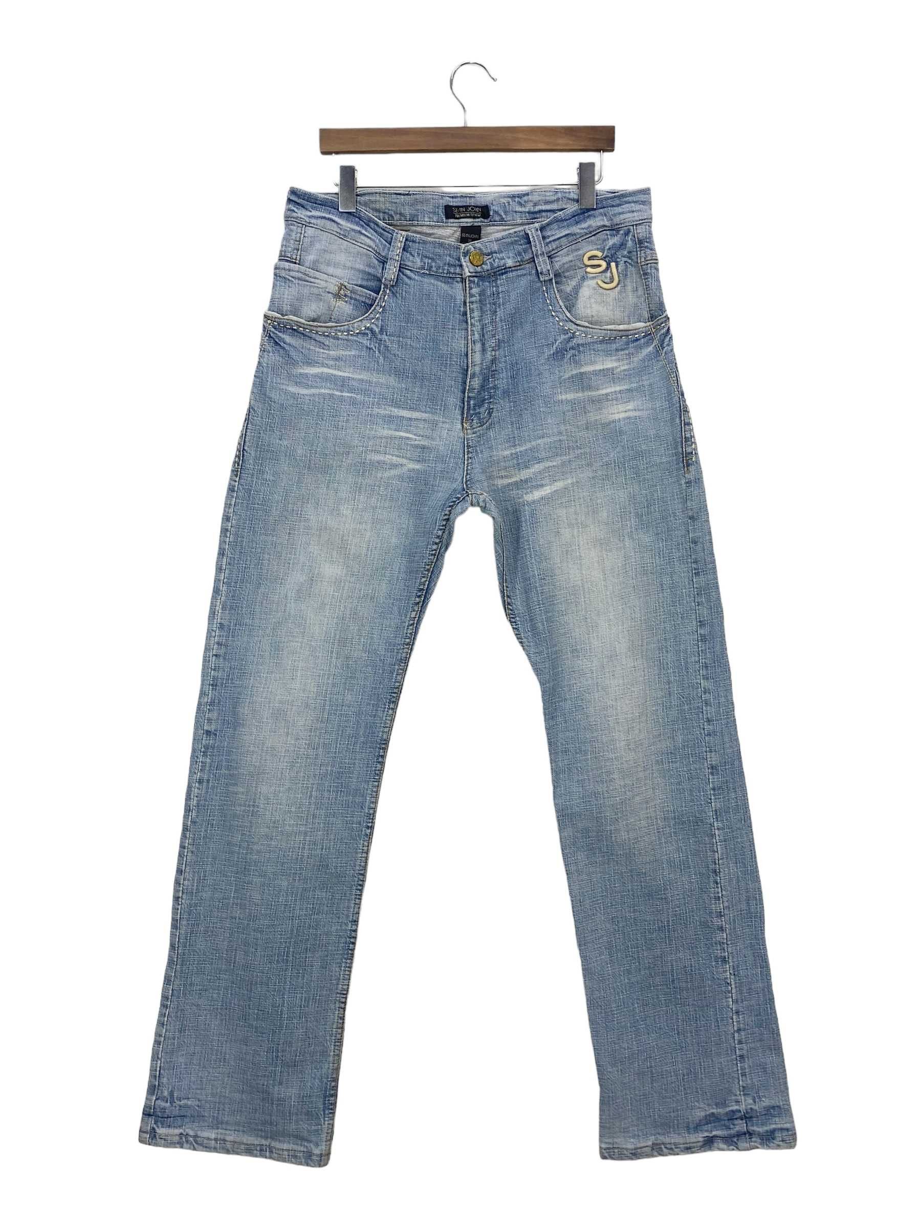 Sean John Sean John Baggy Denim Jeans Embroided Logo Jeans Hip Hop Size US 35 - 2 Thumbnail