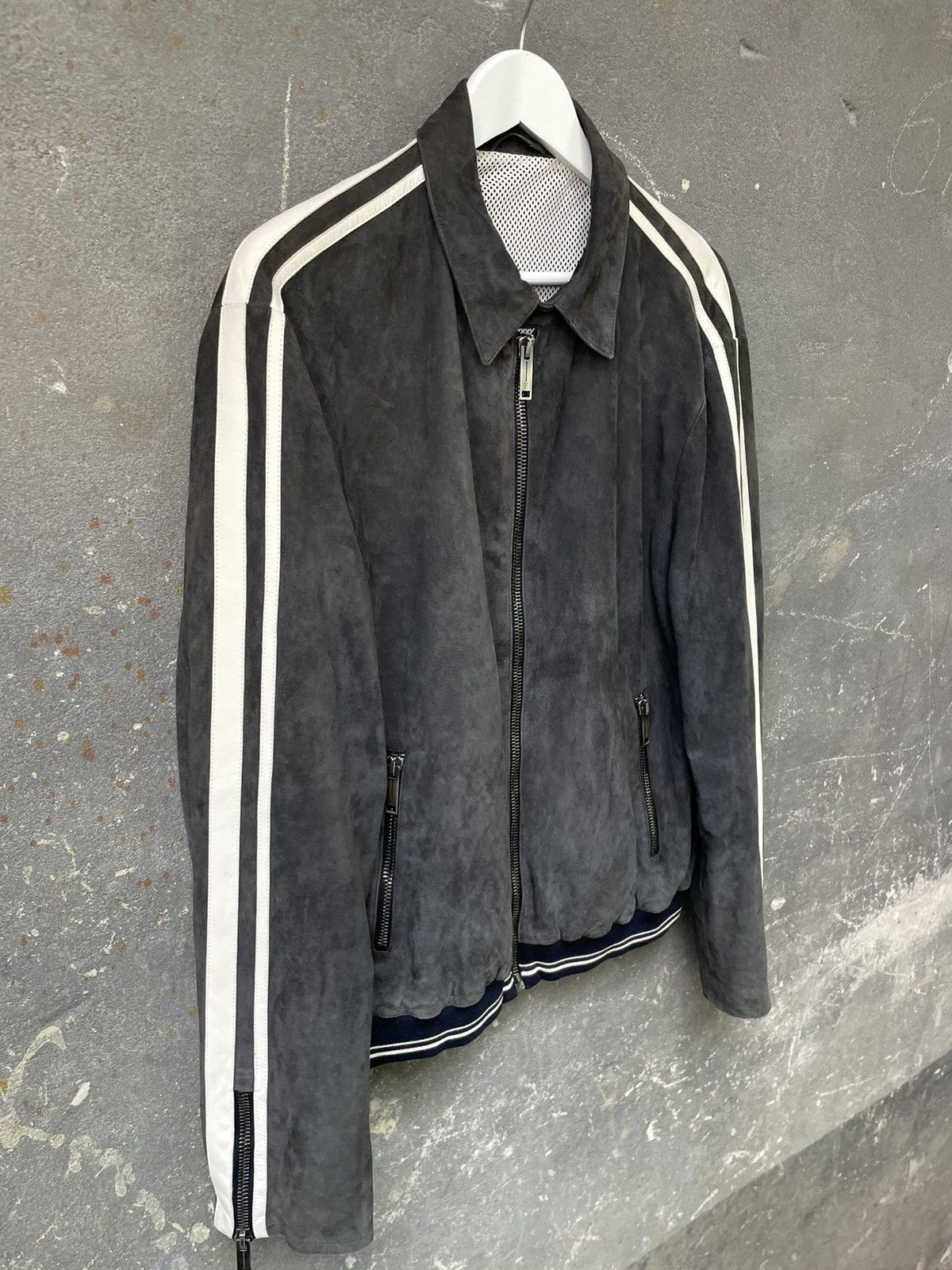 Ermenegildo Zegna Ermenegildo Zegna Suede Biker Jacket Size US XL / EU 56 / 4 - 5 Thumbnail