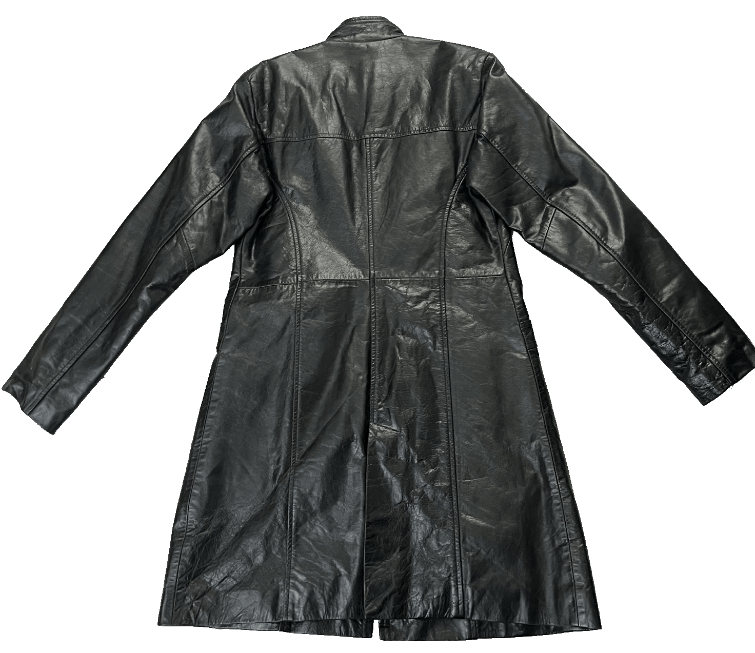 Vintage Superior New York Leather Trench Coat Size US XXL / EU 58 / 5 - 2 Thumbnail