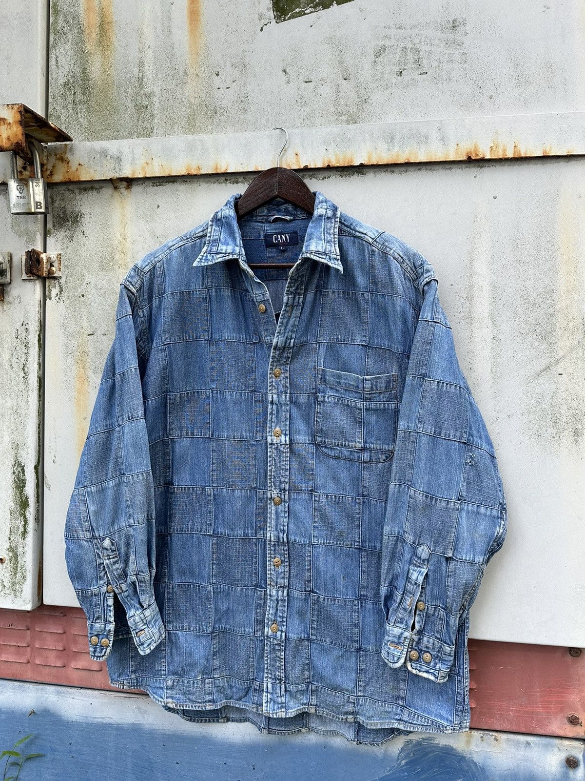 Vintage 👹Vintage Cany Jeans Patchwork Button Down Jacket Size US L / EU 52-54 / 3 - 1 Thumbnail