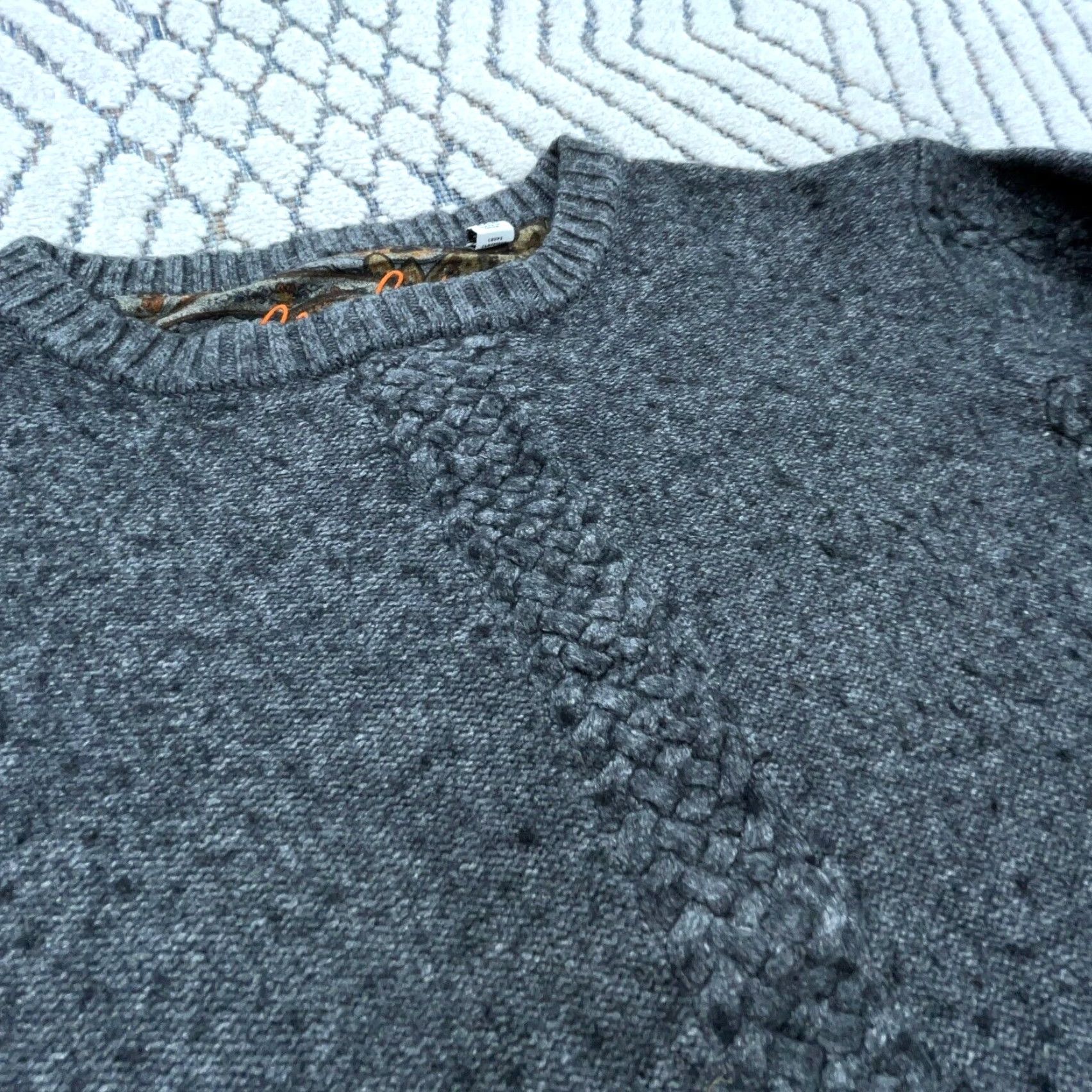 Robert Graham Robert Graham Sweater Heavy Knit Crew Neck Pullover 2XL Gray Mens Size US XXL / EU 58 / 5 - 5 Thumbnail