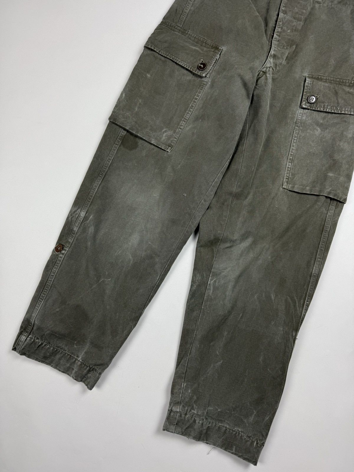 Vintage 950s Belgian Army A.M. Seynaeve Cargo Trousers Pants Size US 30 / EU 46 - 3 Thumbnail