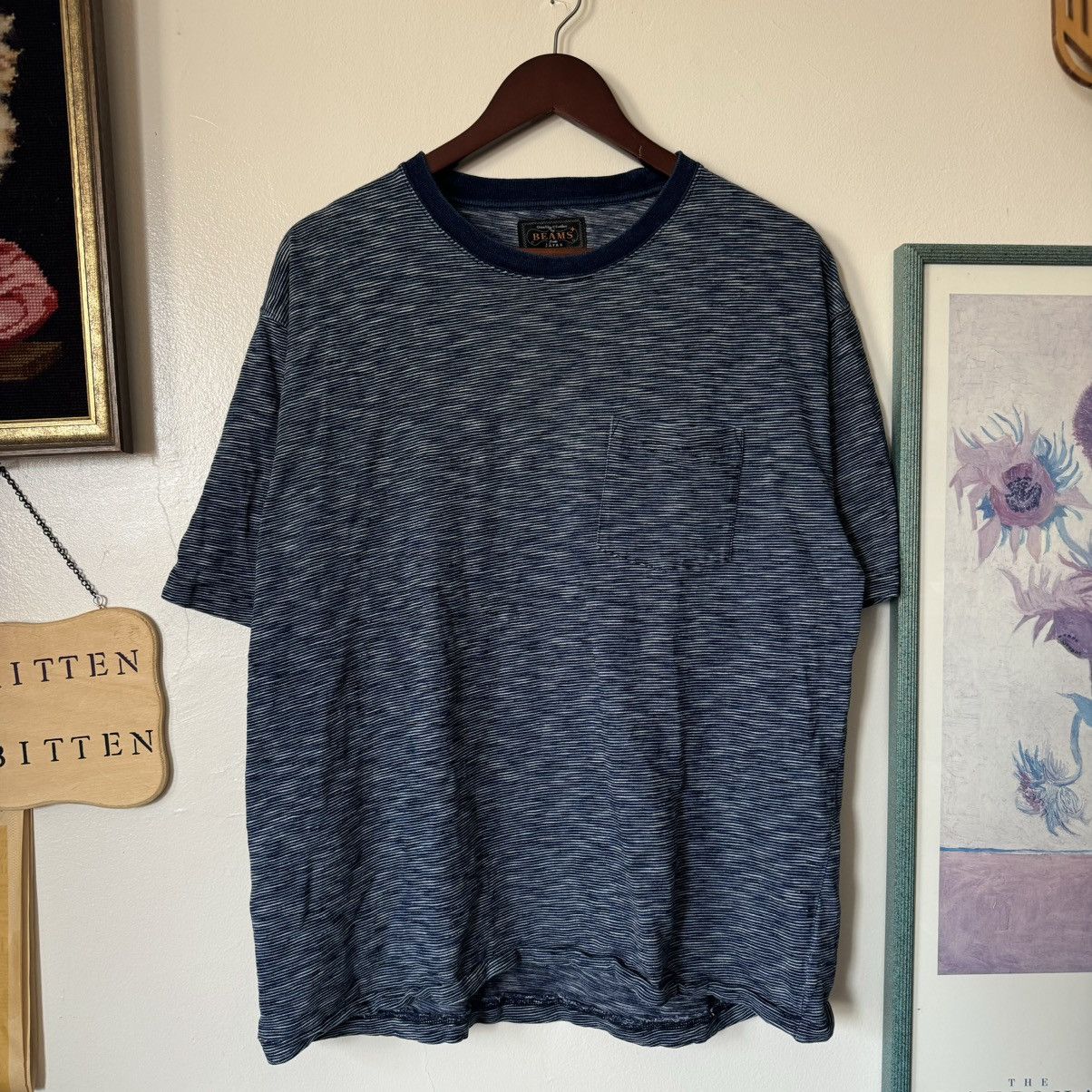 Beams Plus Beams Plus striped navy blue pocket tee Size US XL / EU 56 / 4 - 2 Thumbnail