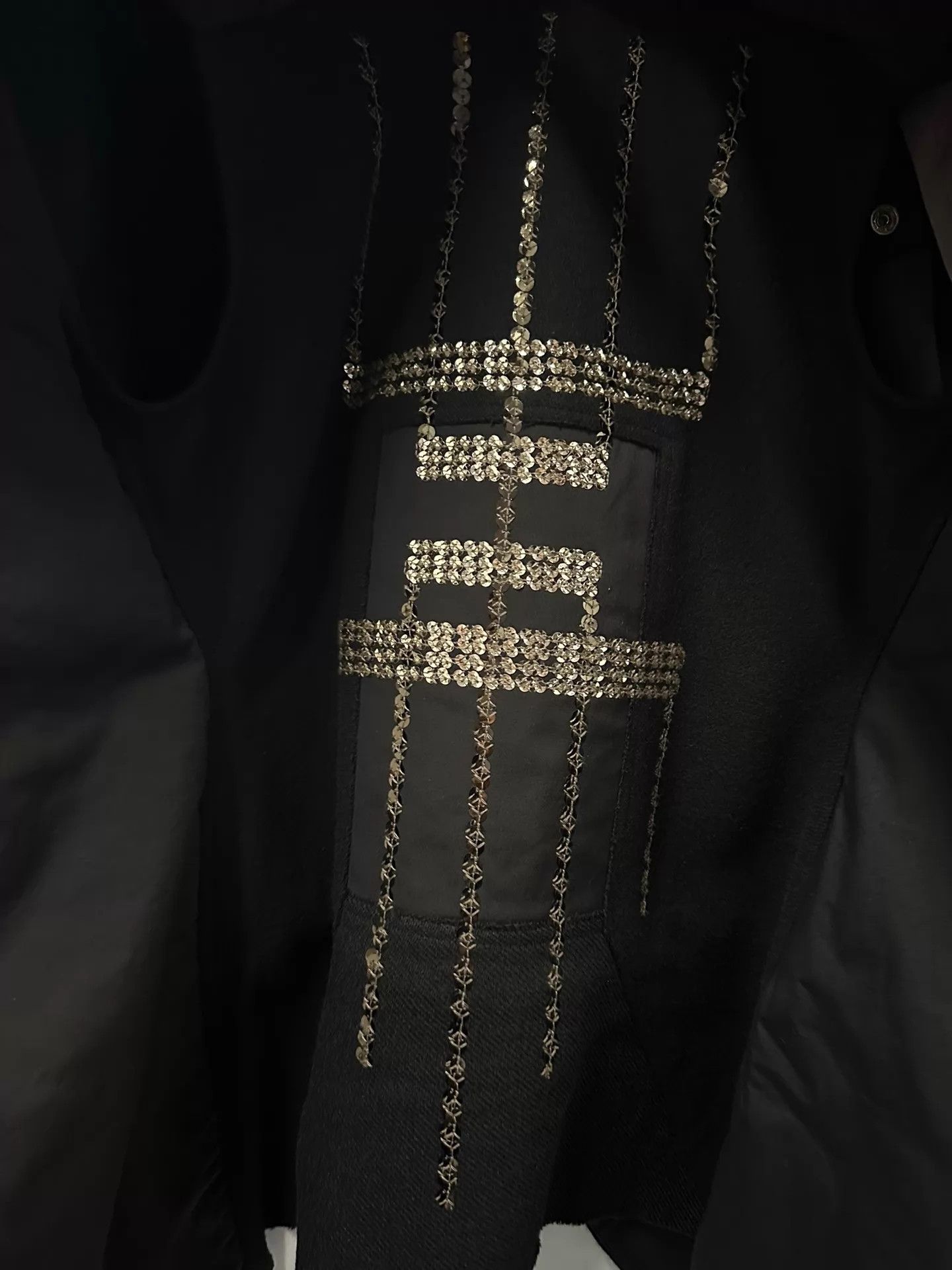 Rick Owens Rick Owens Sequin Embroidered Sleeveless Wool Cape Coat 42 Size M / US 6-8 / IT 42-44 - 4 Thumbnail