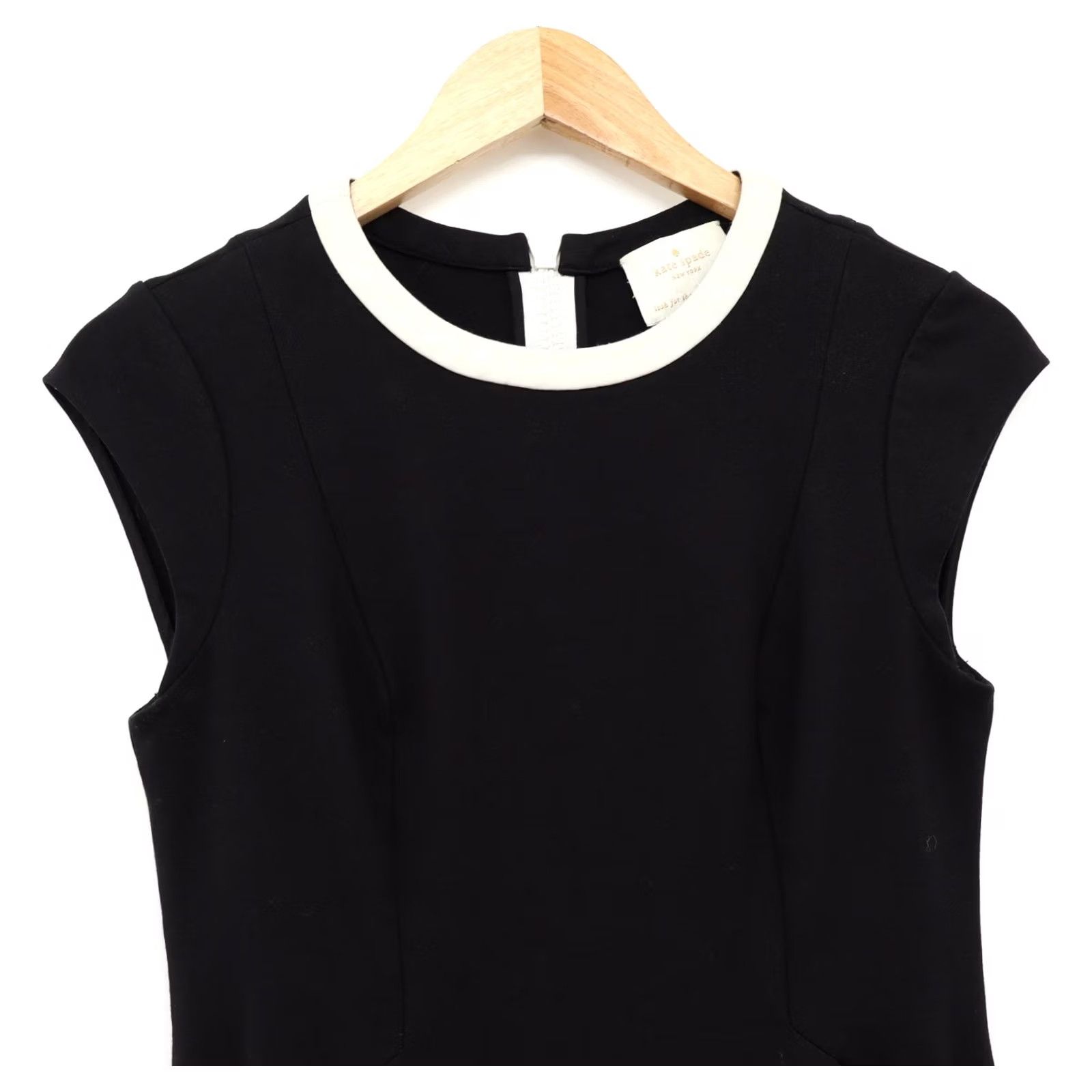 Vintage Kate Spade Women's Daria Black White Cap Sleeve Mini Sheath Dress Sz 2 Size XS / US 0-2 / IT 36-38 - 4 Thumbnail