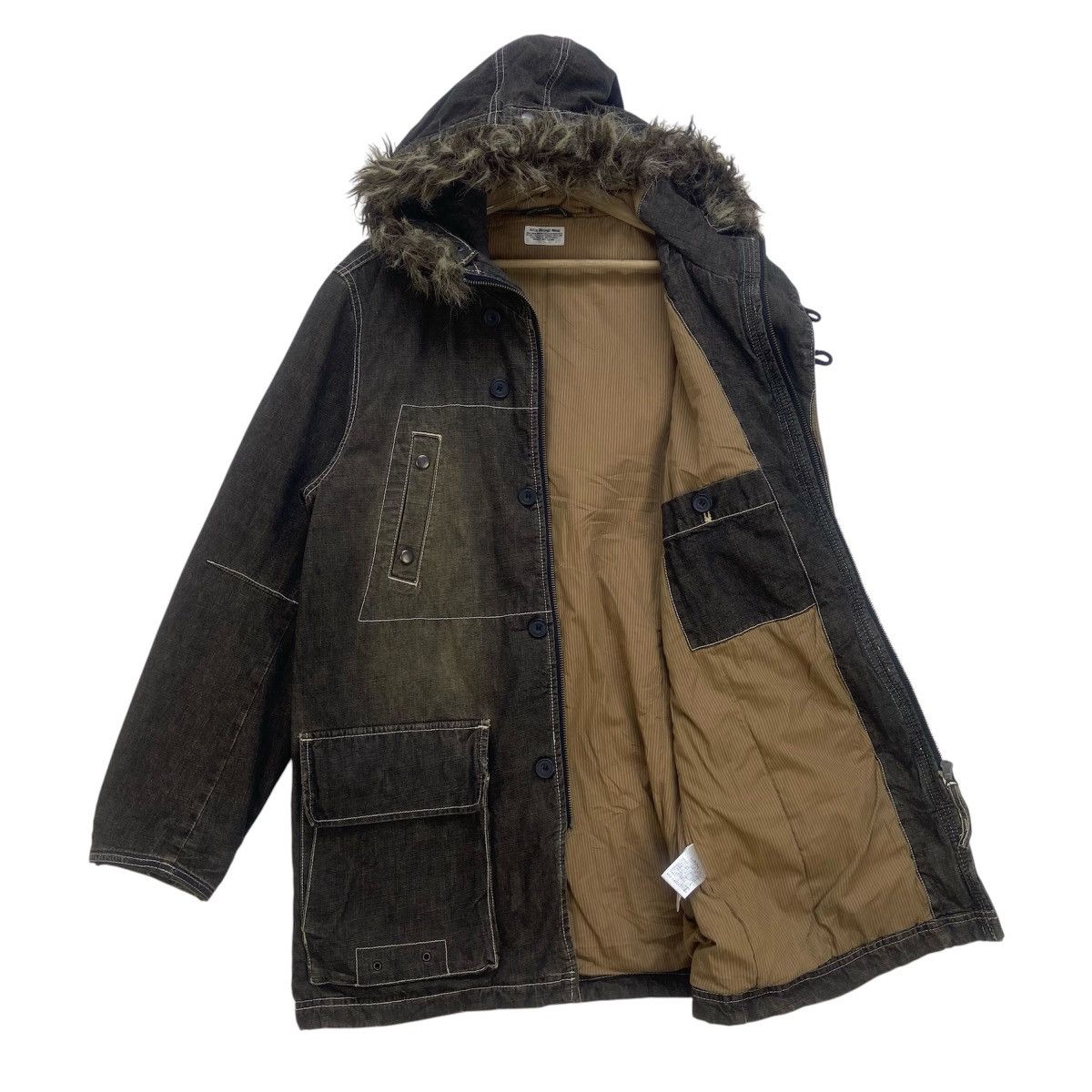 Japanese Brand Japanese Brand Allix Design Wear Denim Faux Fur Heavy Parka Size US M / EU 48-50 / 2 - 3 Thumbnail