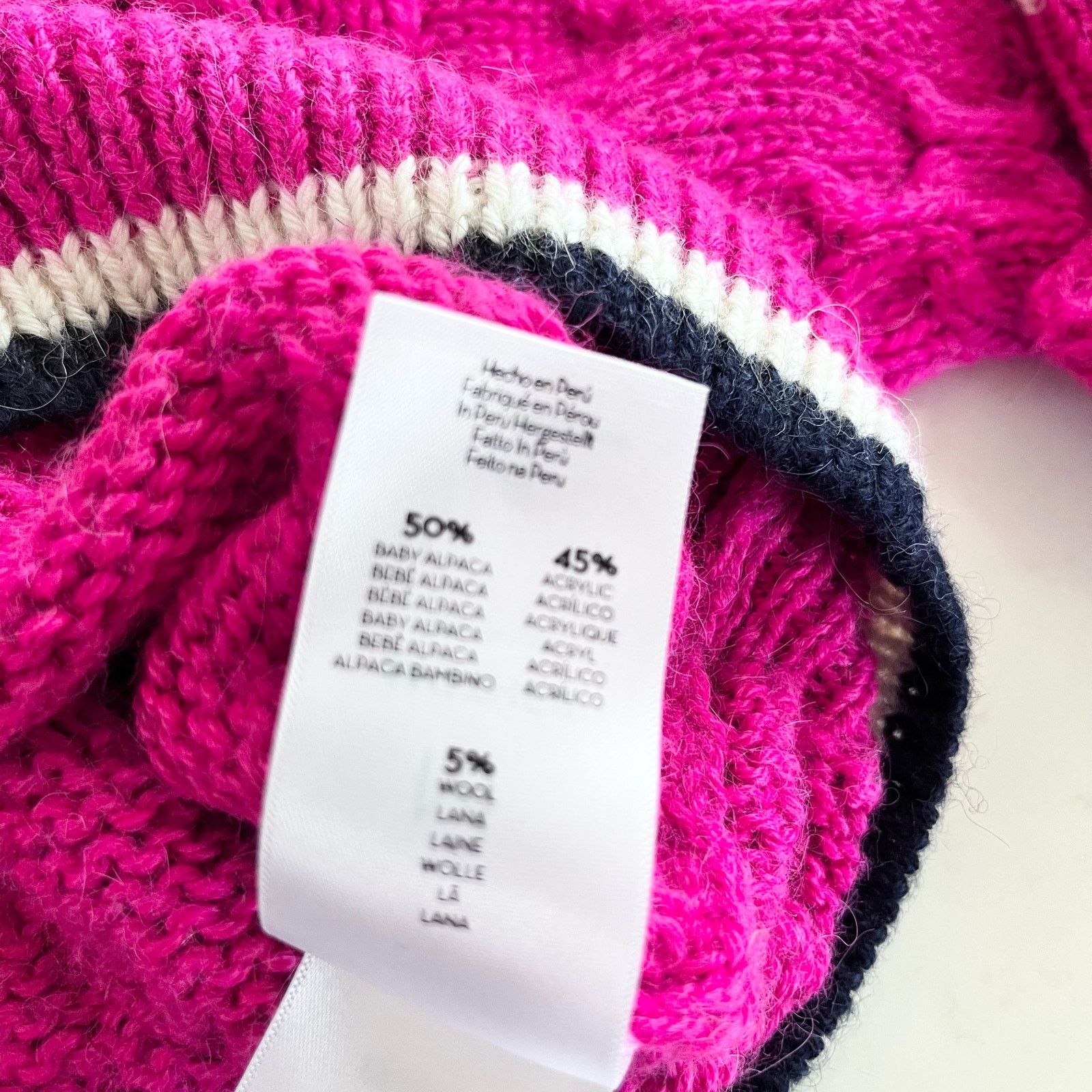 MOTHER Mother The Mock Neck Pink Cable Knit Cropped Jumper Sweater Size M / US 6-8 / IT 42-44 - 7 Thumbnail