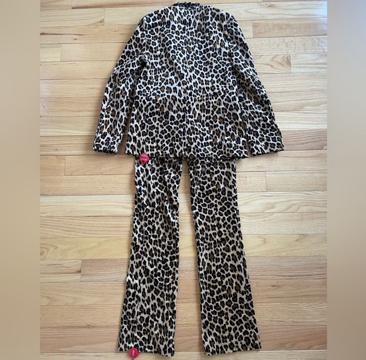 Frame FRAME Classic Cheetah Blazer Cheetah-Print Velvet Pants Suit Size 25" / US 0 / IT 36 - 2 Thumbnail