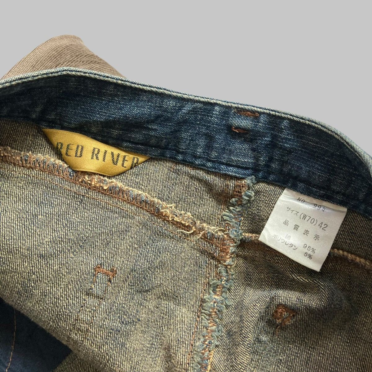 Tornado Mart RED RIVER - Flared Corduroy Jeans Two Tone Japanese Brand Size 28" / US 6 / IT 42 - 8 Thumbnail