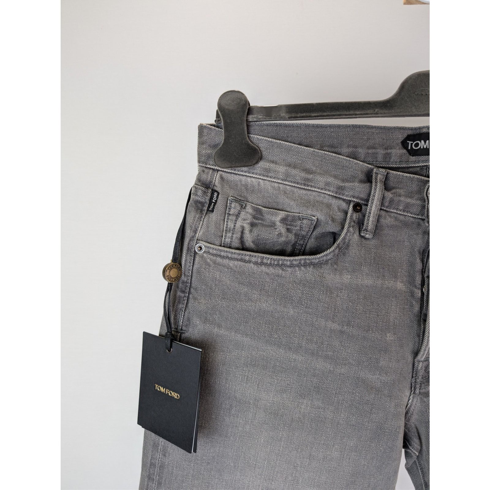 Tom Ford o1rshd1 Straight-Fit Denim Jeans in Grey Size US 33 - 4 Thumbnail